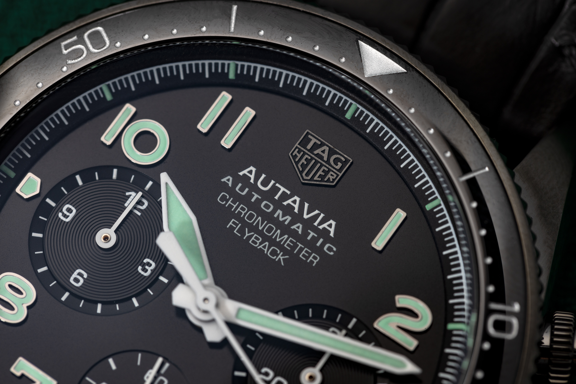 TAG Heuer Autavia Black close up shot
