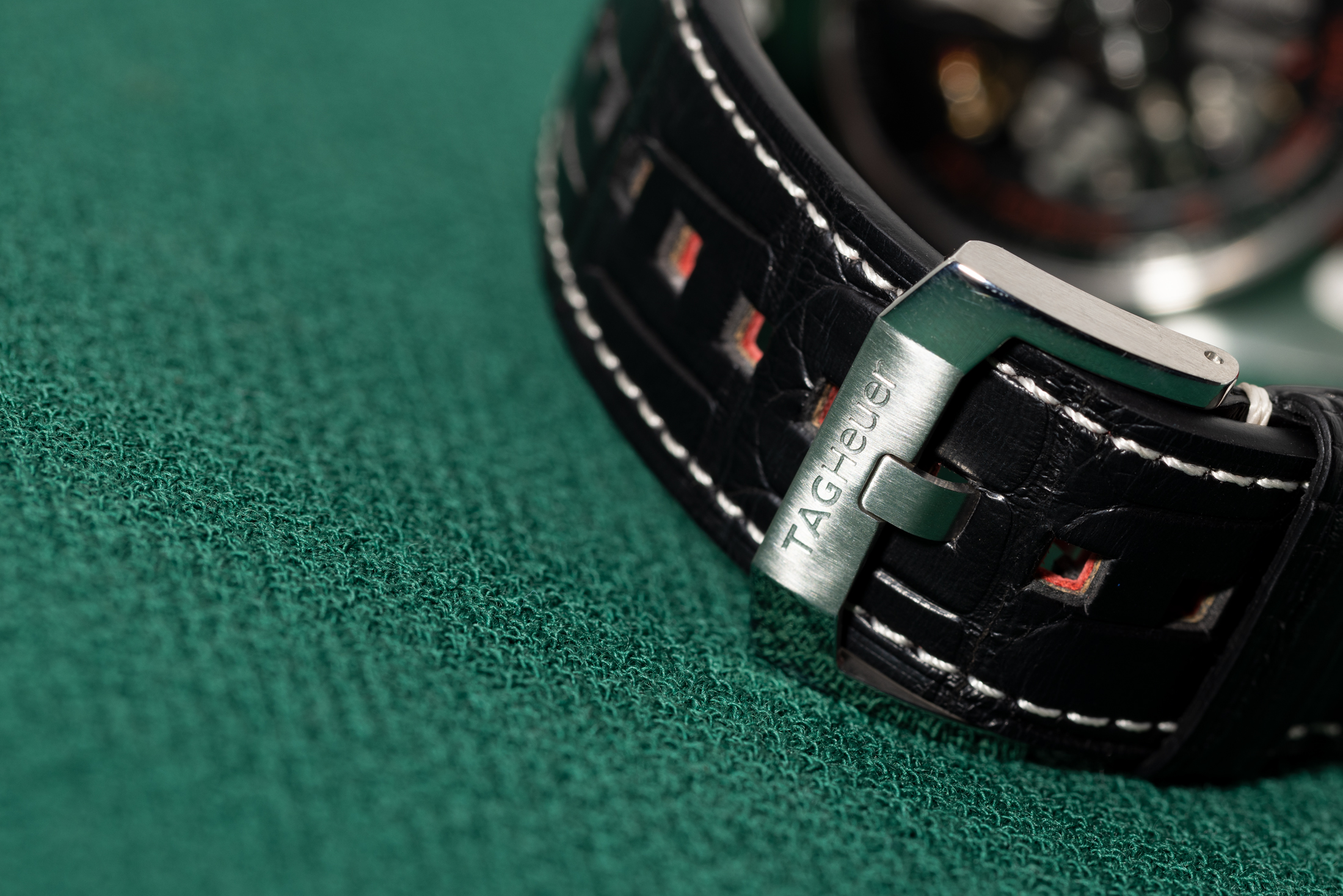 TAG Heuer Autavia Black leather strap