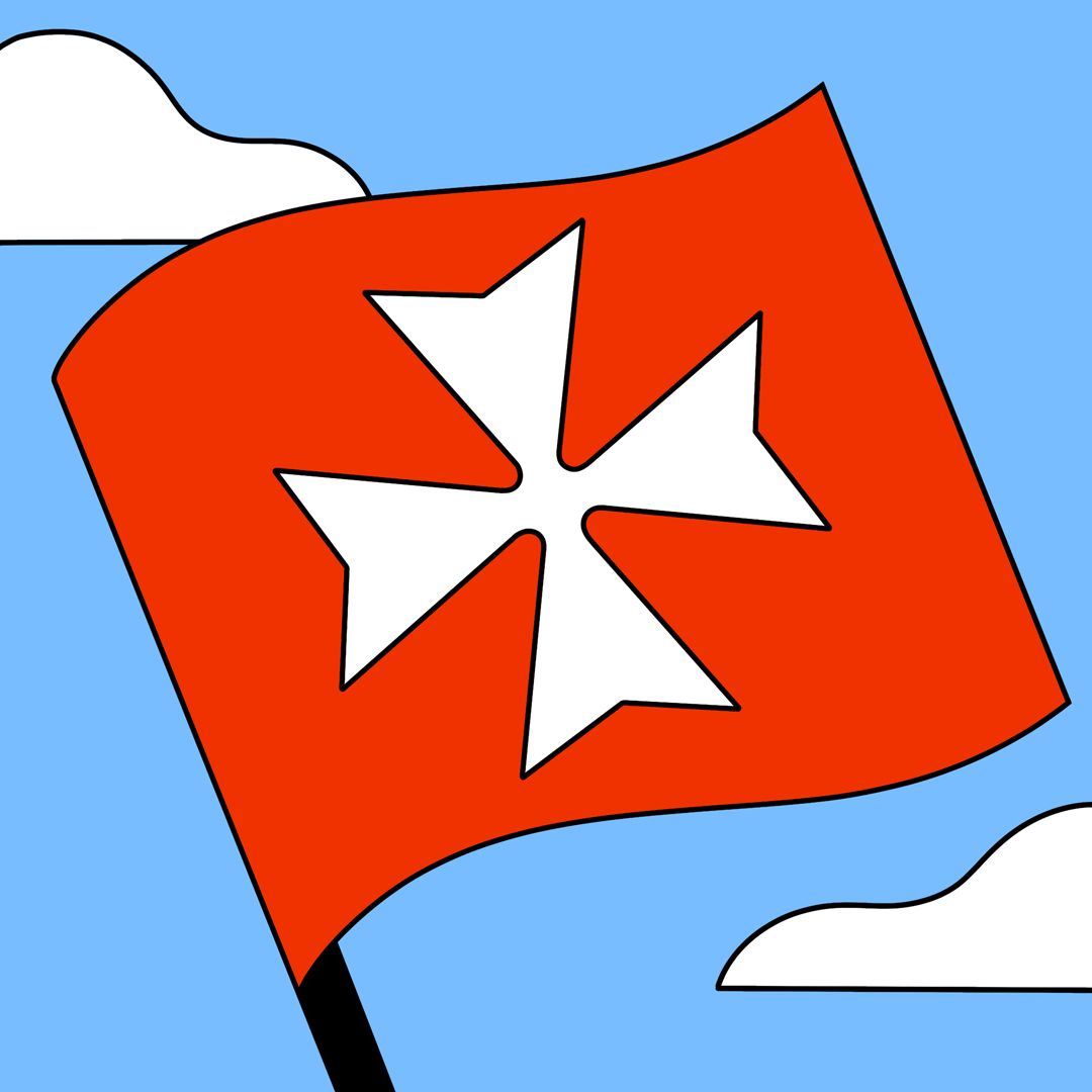 An illustration of a flag