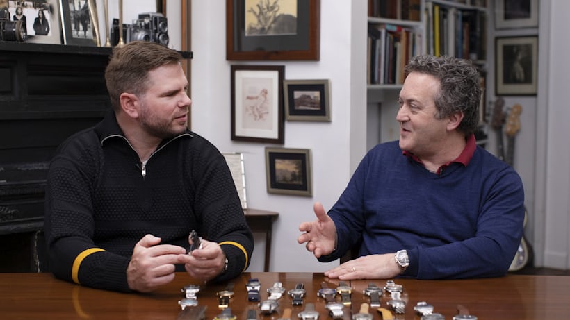 Cole Pennington and Greg Selch in conversation during an episode of Talking Watches