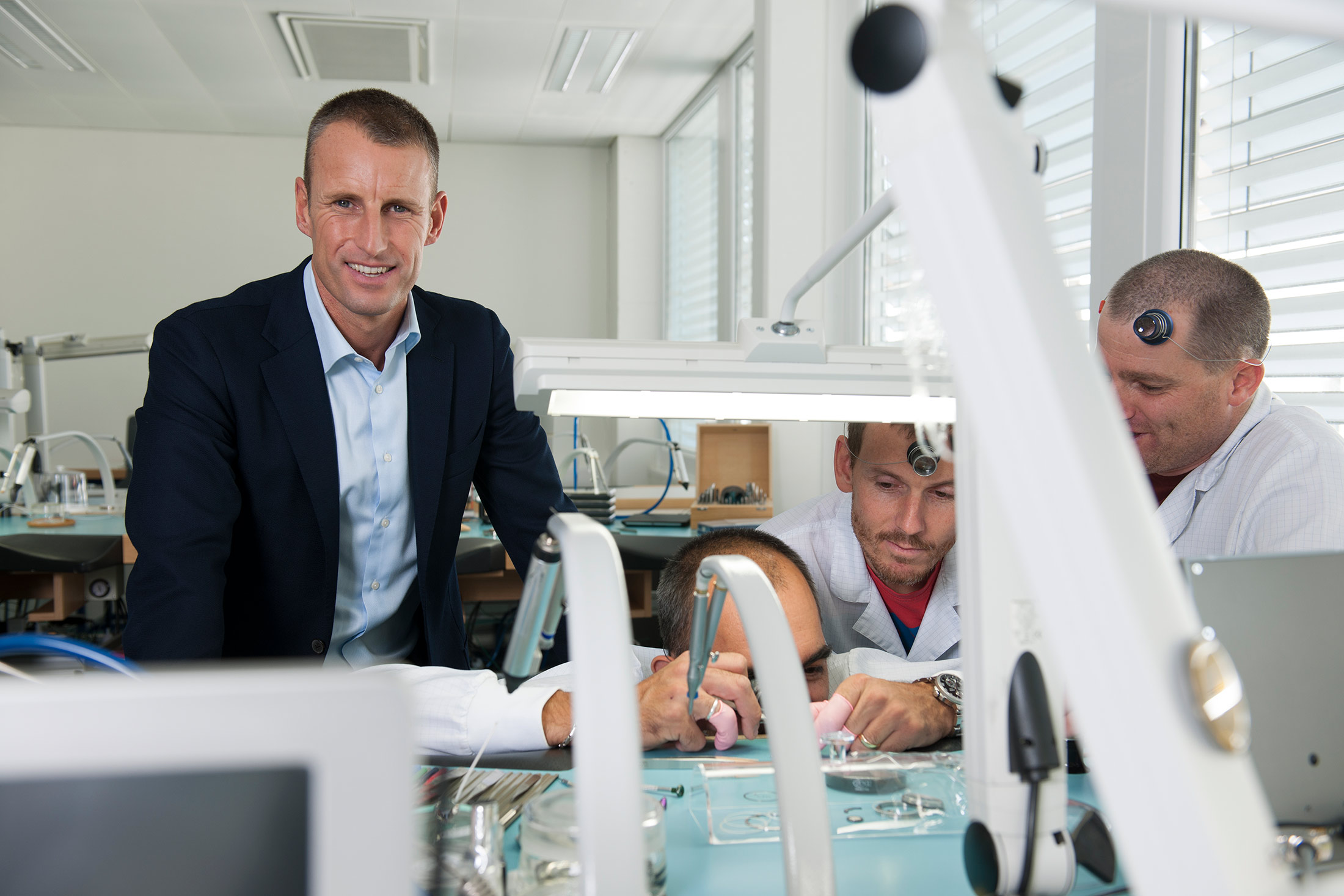 Patrick Pruniaux and watchmakers