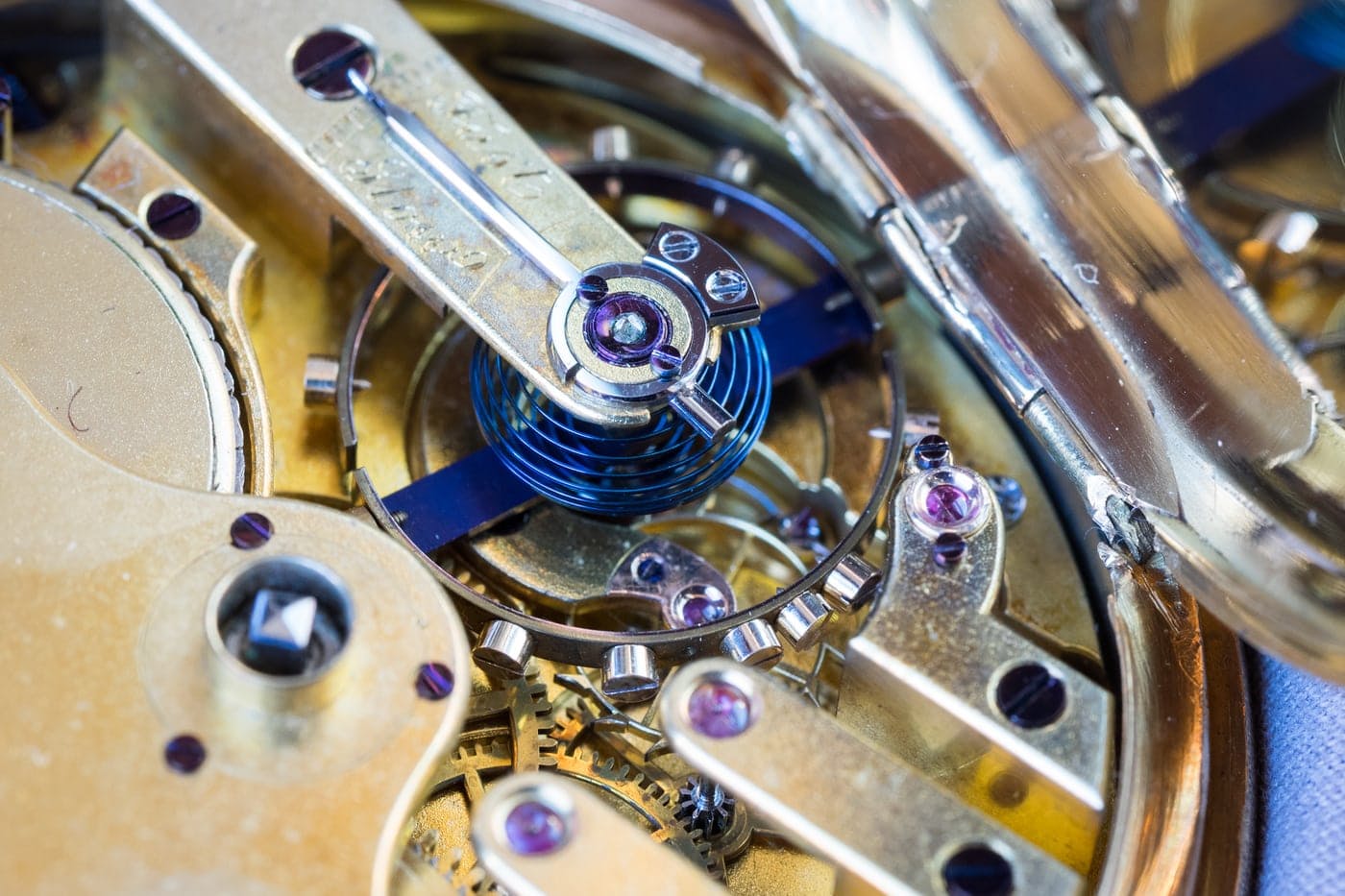 Close up, Movement, Girard-Perregaux pocket chronometer, 1860. 