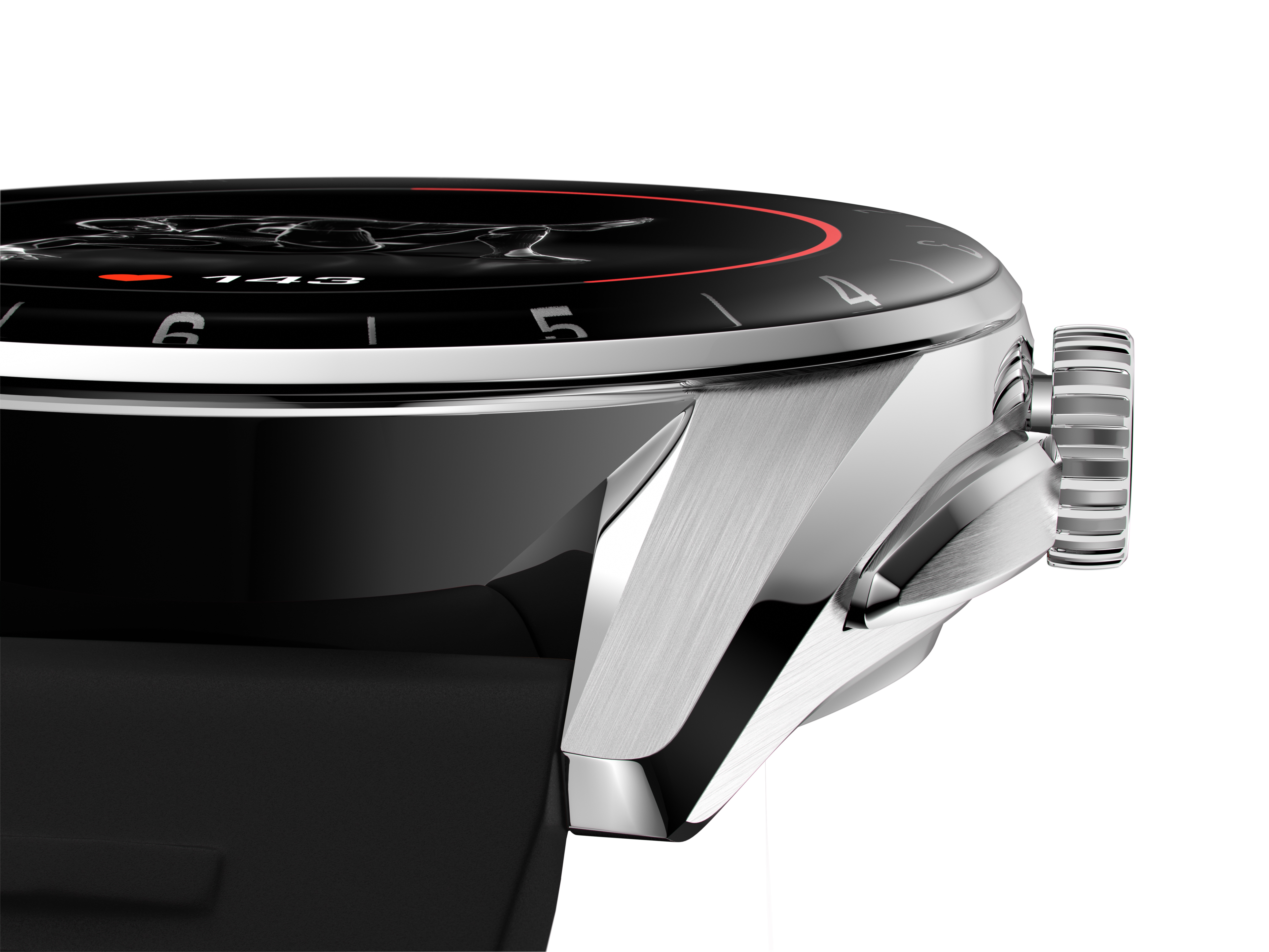 Side profile of TAG Heuer Connected Calibre E4