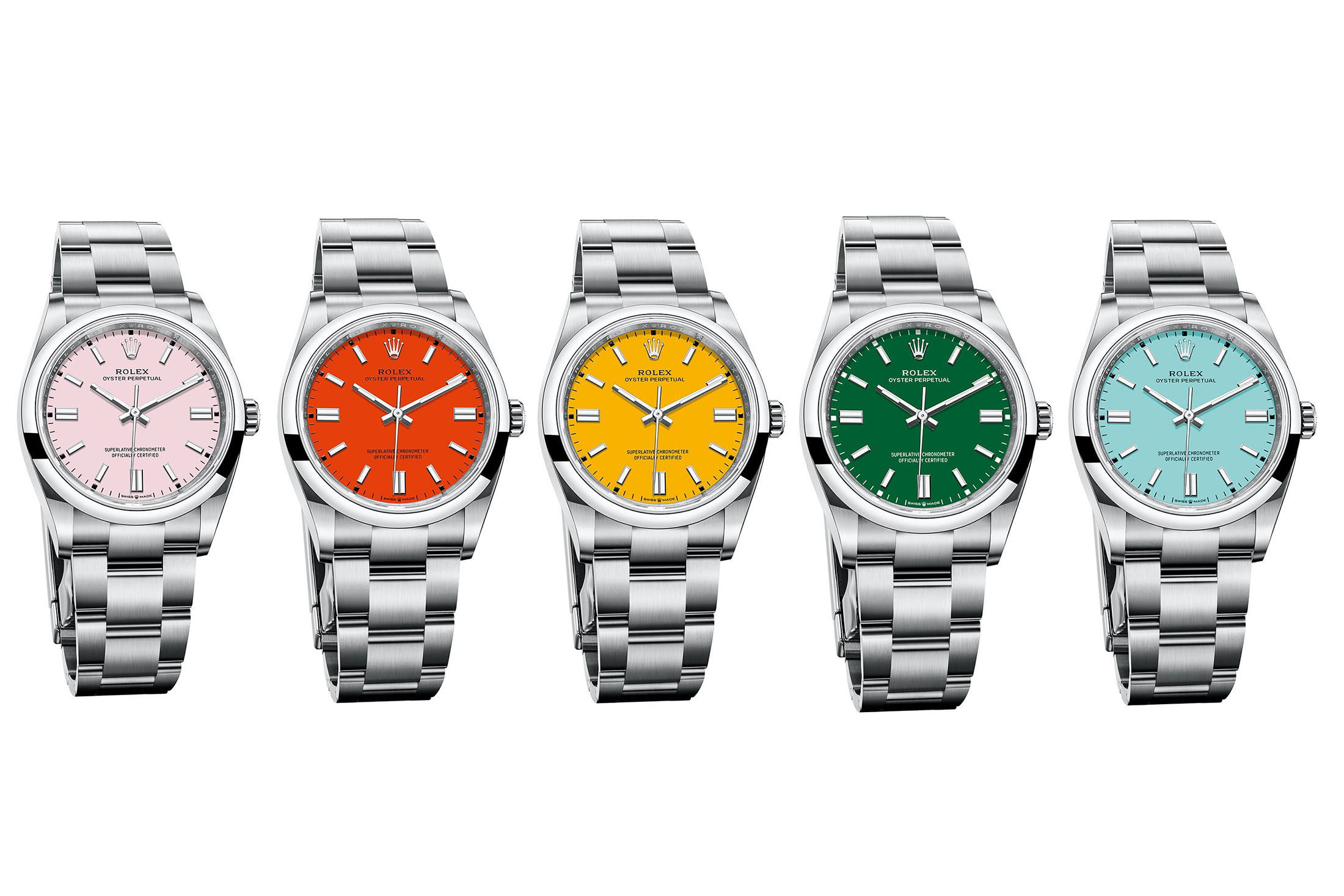 Colorful Rolex OP 36 models