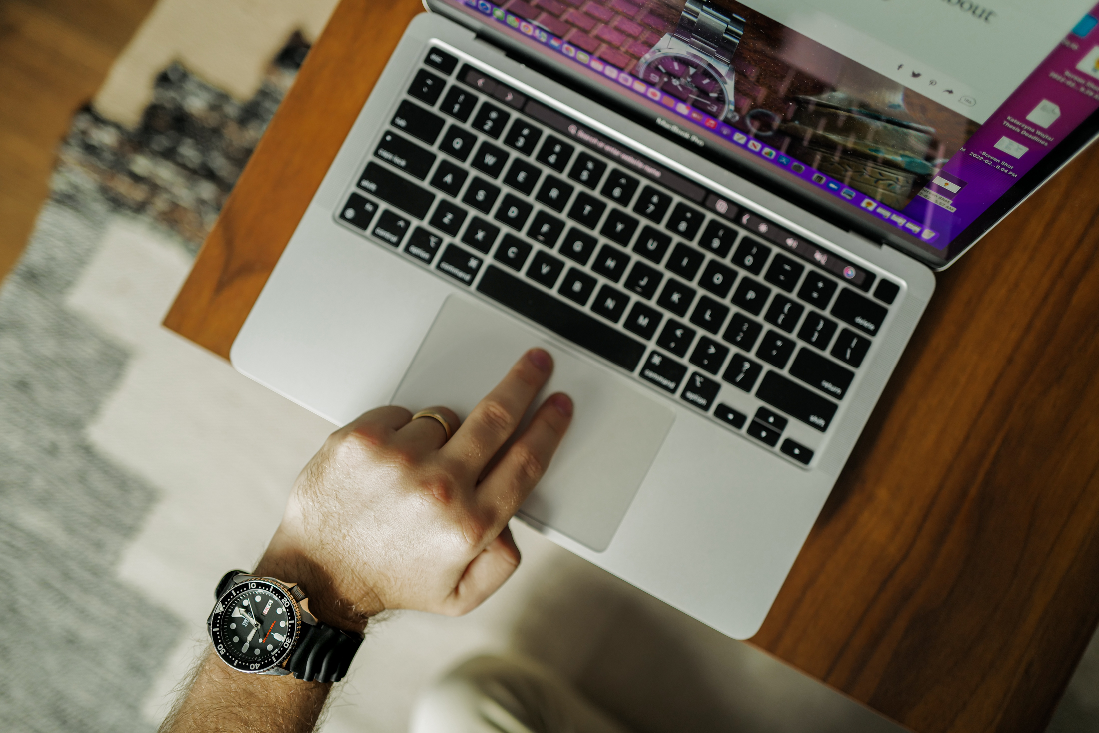 Seiko SKX007 and a laptop