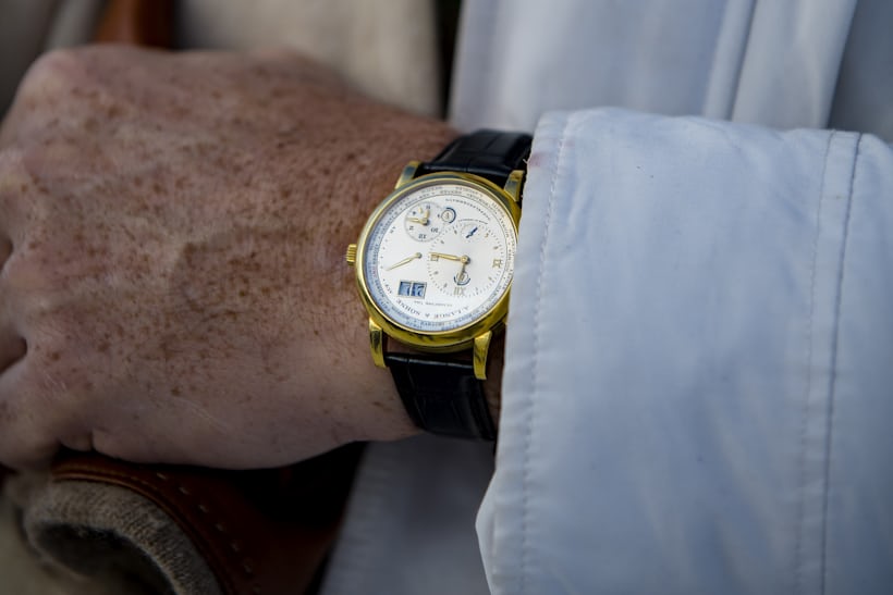 A watch on a wrist