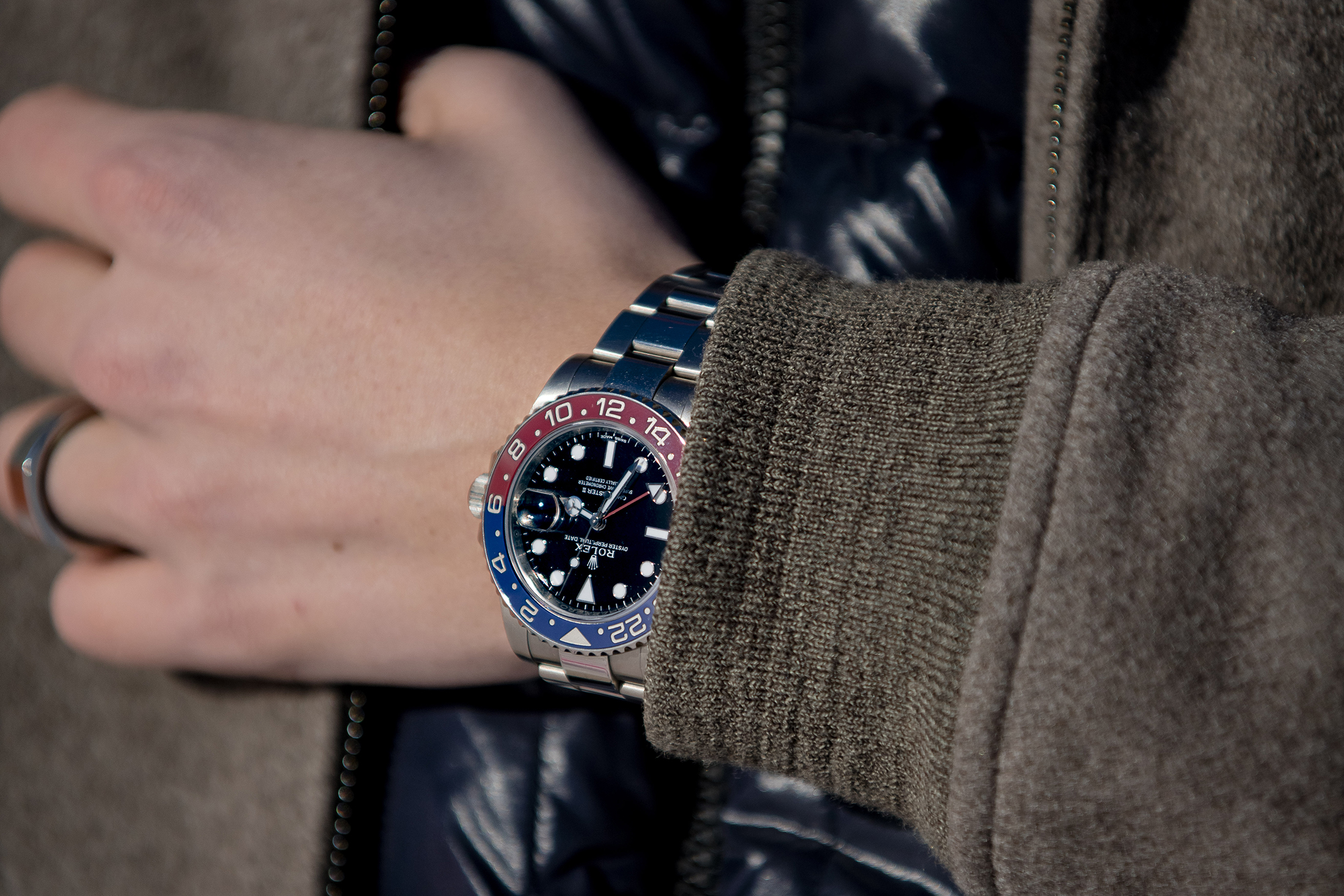 Rolex Pepsi GMT- Master II watch on a wrist 
