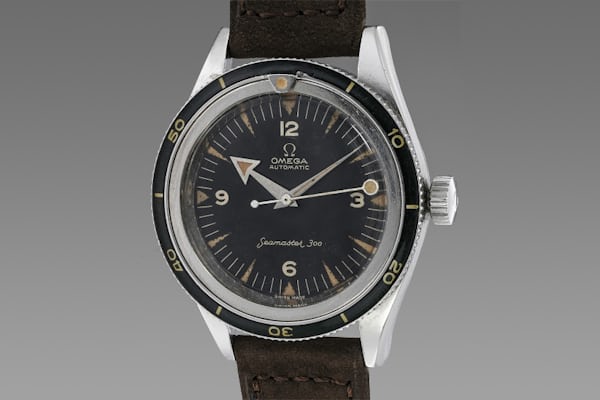 Similar 1960s Omega Seamaster 300 to the watch used in iThe French Dispatch.