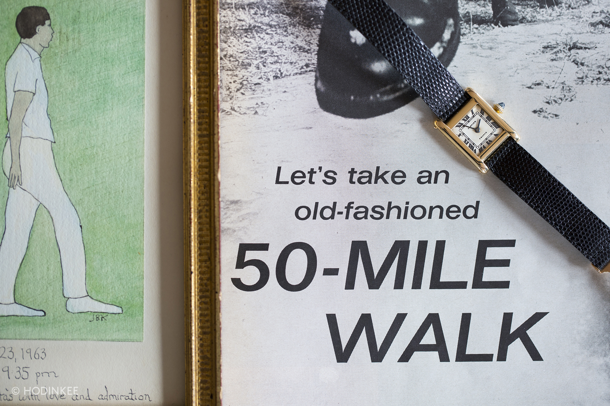 Jacqueline Kennedy Cartier Tank and 50 Mile Walk