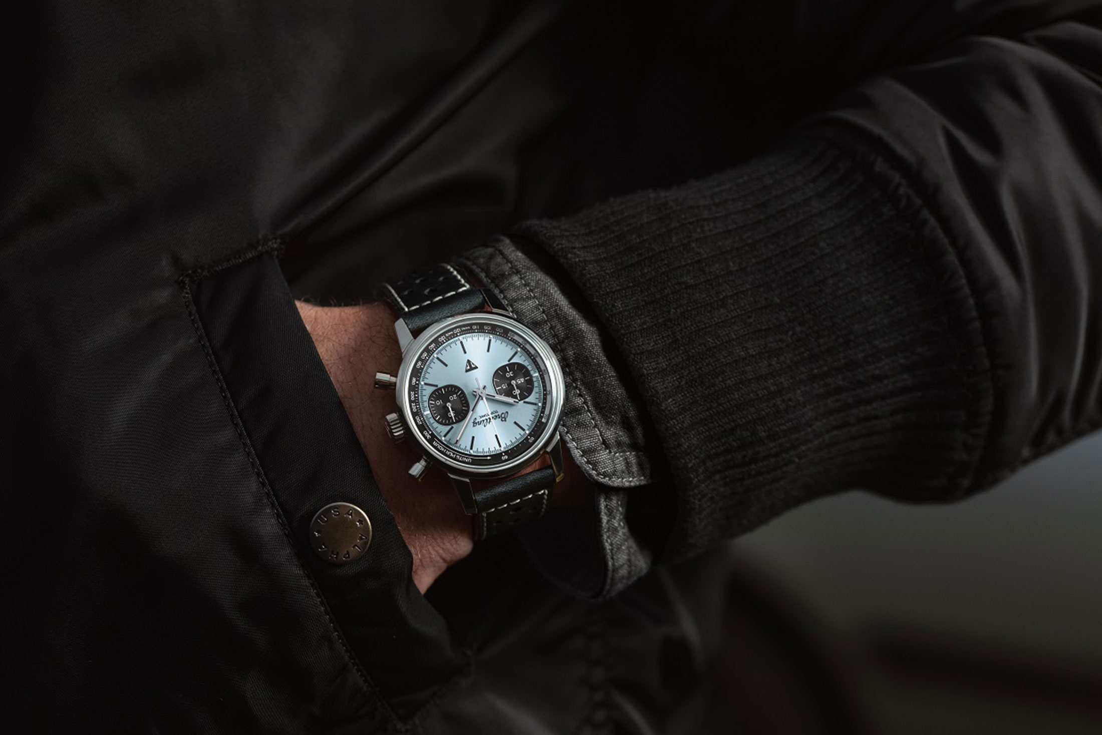 Breitling Top Time on a wrist 