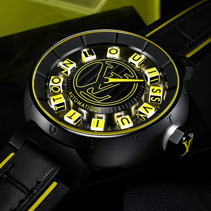 The lit-up Louis Vuitton Spin Time Air Quantum.