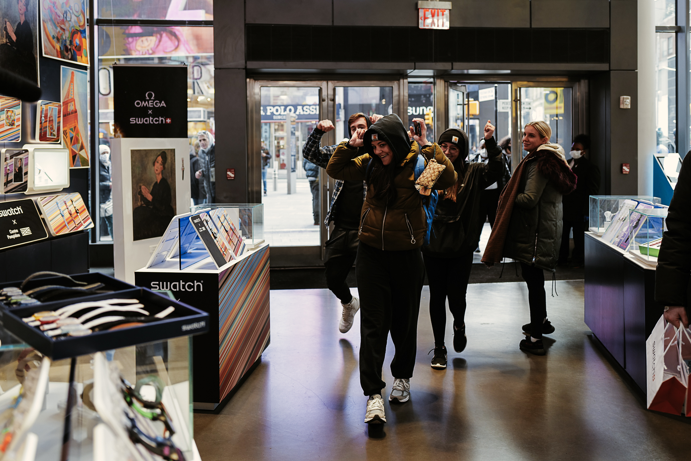 MoonSwatch Launch NYC inside the Swatch store