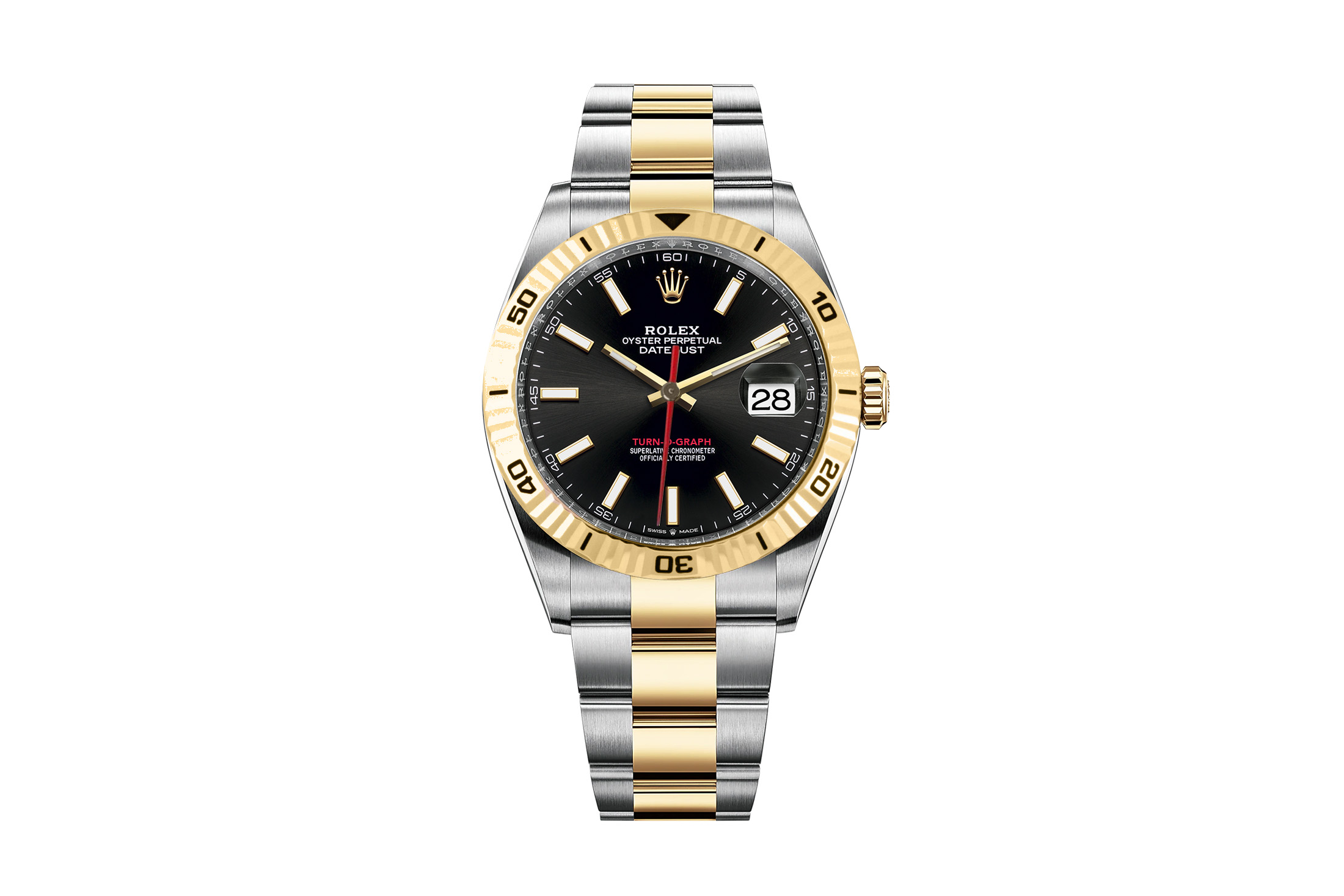 a mock up of a modern rolex turnograph