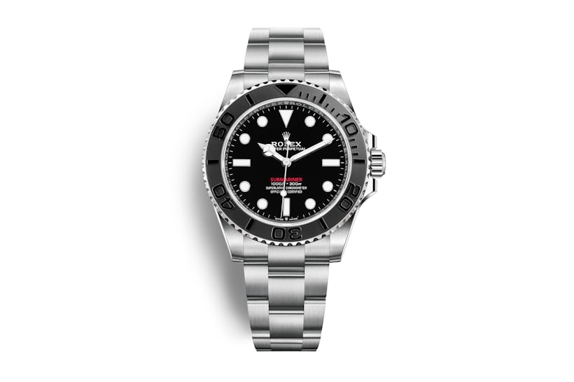 a mock up of a sub with a yachtmaster bezel