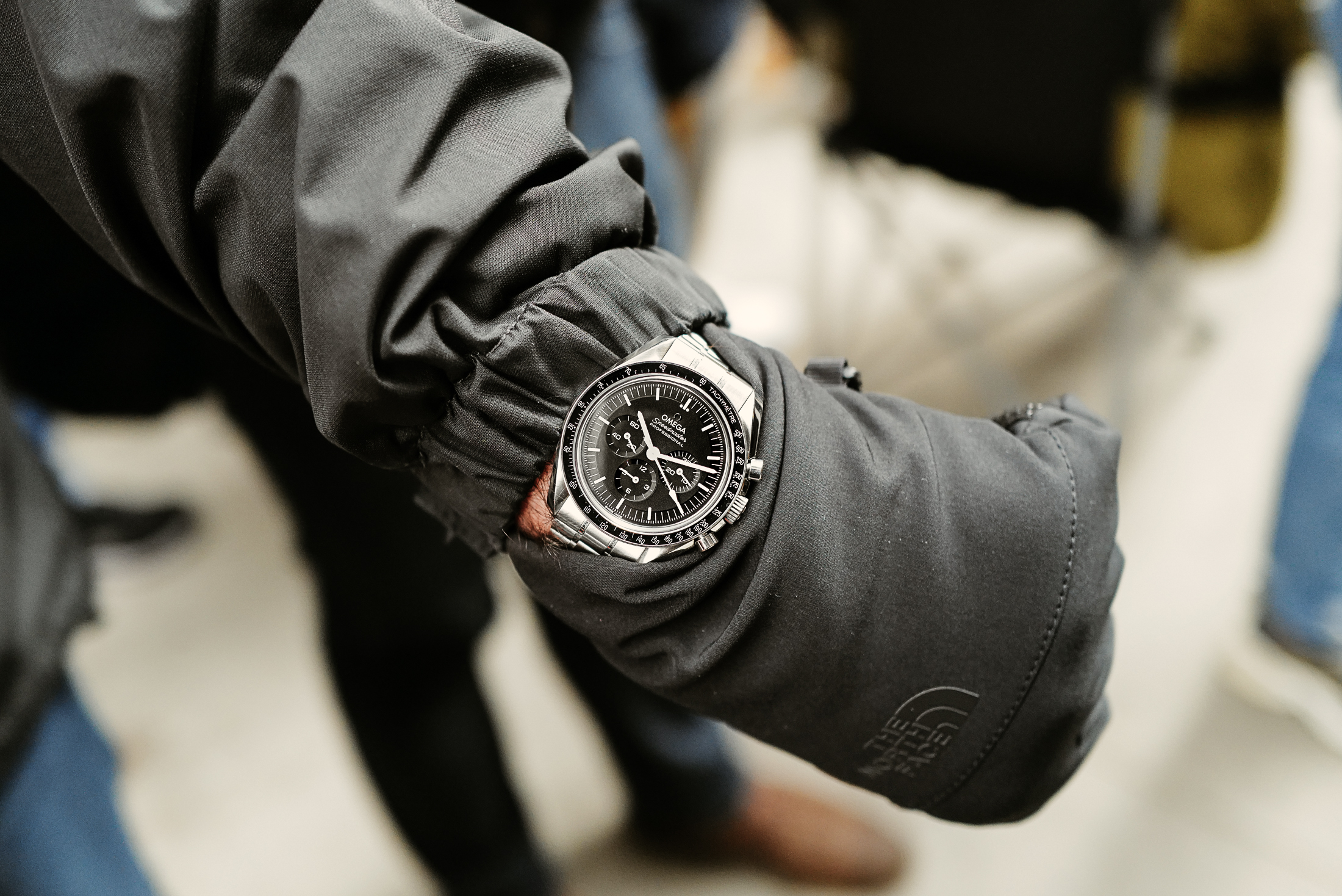 A man wears a watch. 