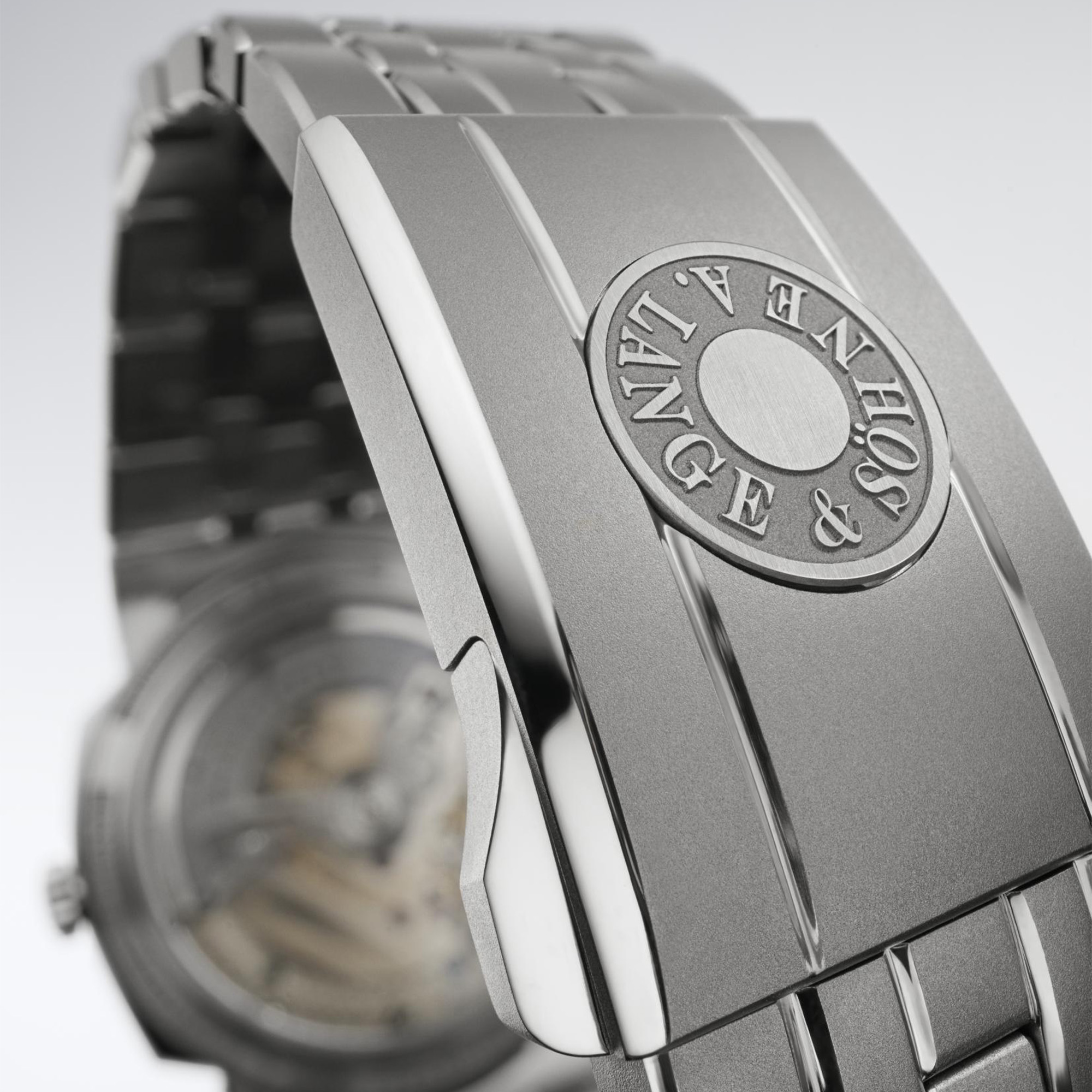 The clasp on the bracelet of the A. Lange & Söhne Odysseus Titanium.