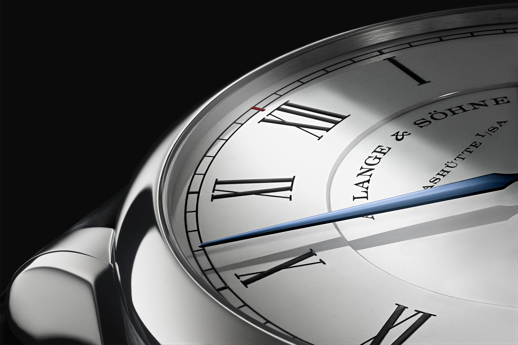 A rendering of the dial on the A. Lange & Söhne Richard Lange Minute Repeater.