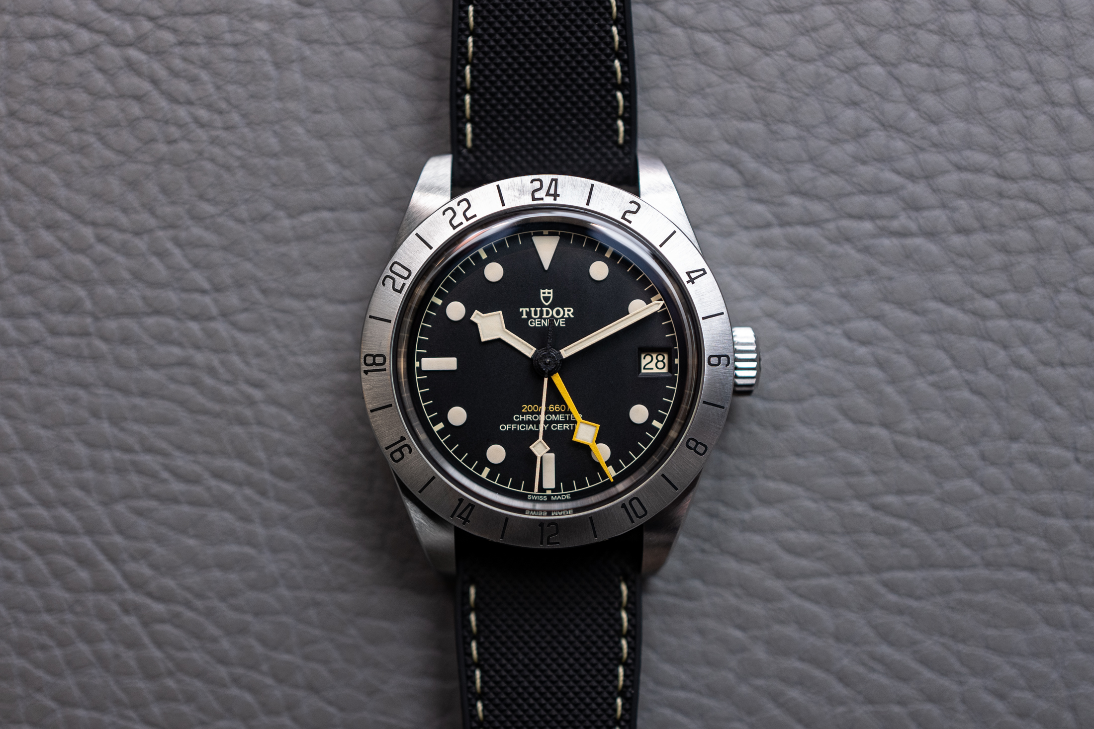 the black bay pro sitting on a grey table