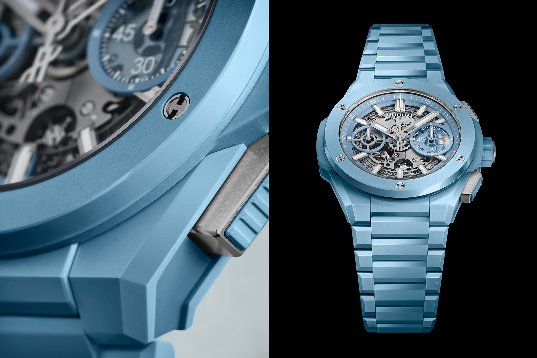 the light blue integral ceramic LE