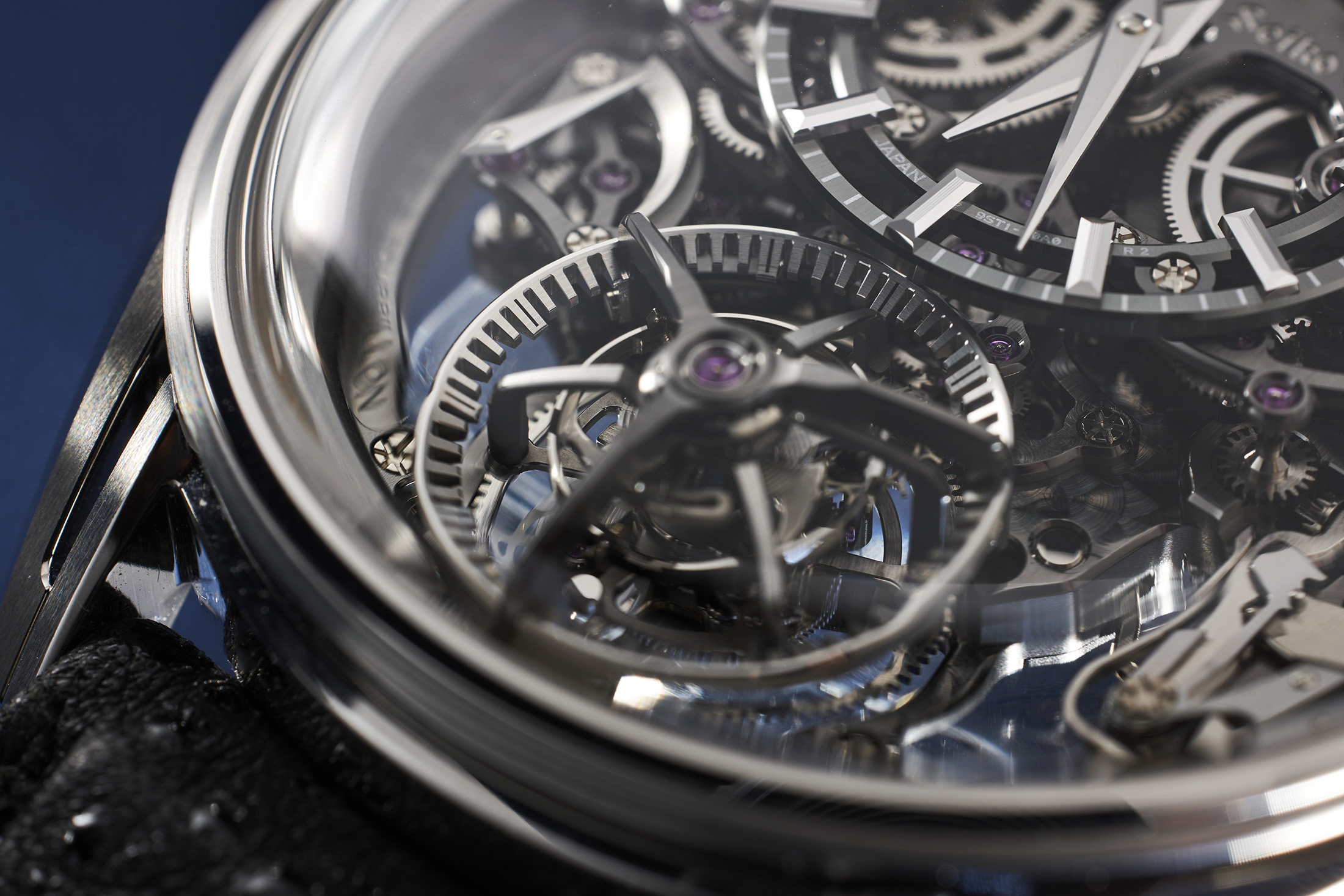 Close up of Grand Seiko Kodo Tourbillon