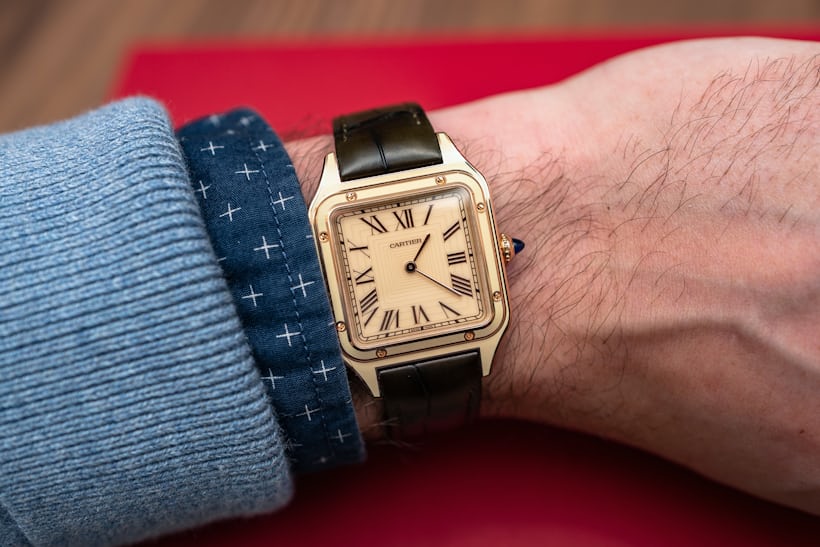 A Cartier Santos watch