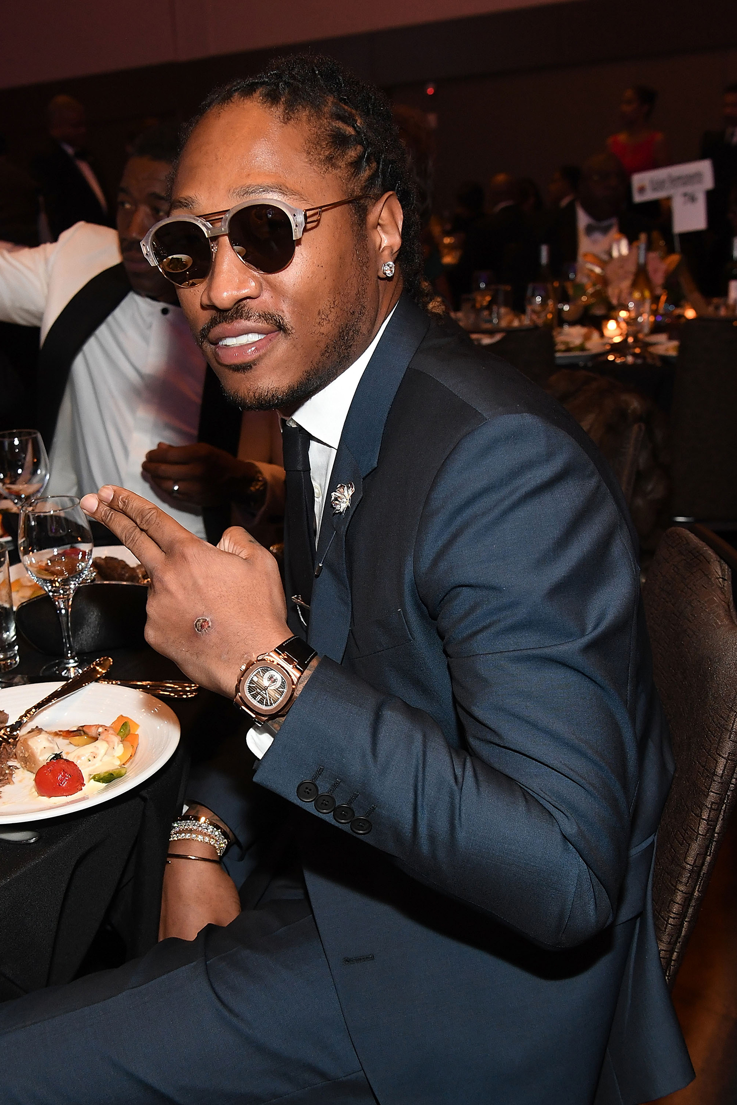 Future wearing a Patek Philippe watch