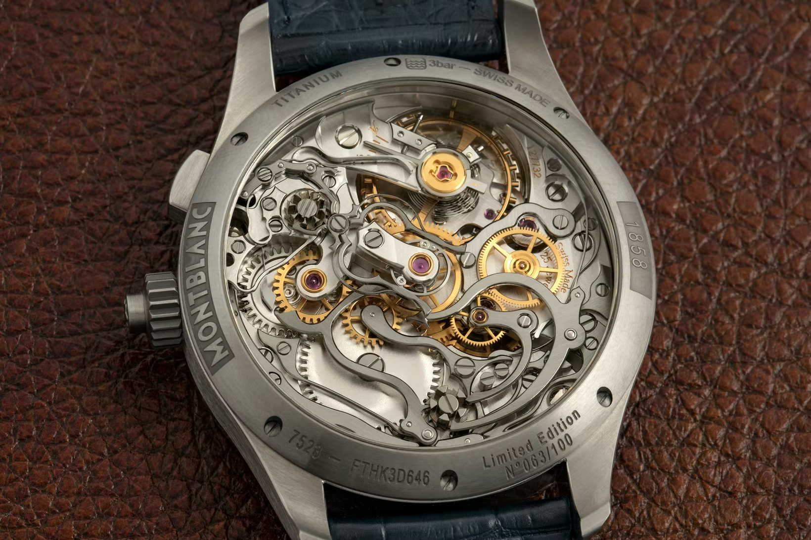 The Montblanc 1858 Split Second Chronograph Limited Edition 100 In Titanium 