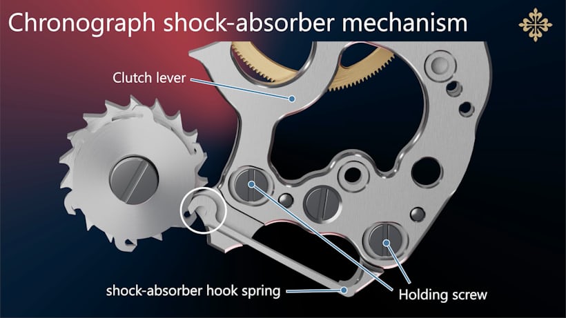 CH 29-535 PS 1/10, chronograph anti shock hook