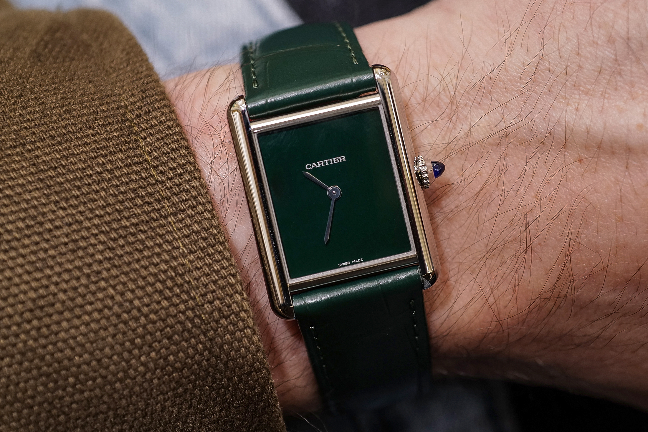 Green Cartier Tank Must