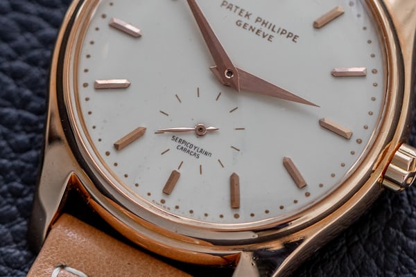 Patek Philippe Reference 2526 | A pink gold wristwatch with enamel dial, Retailed by Serpico Y Laino, Made in 1957