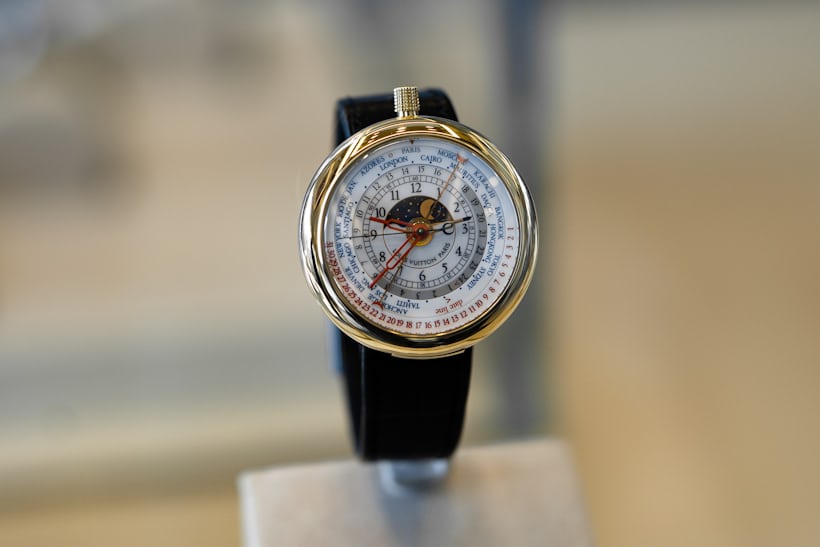 A Louis Vuitton wristwatch. 