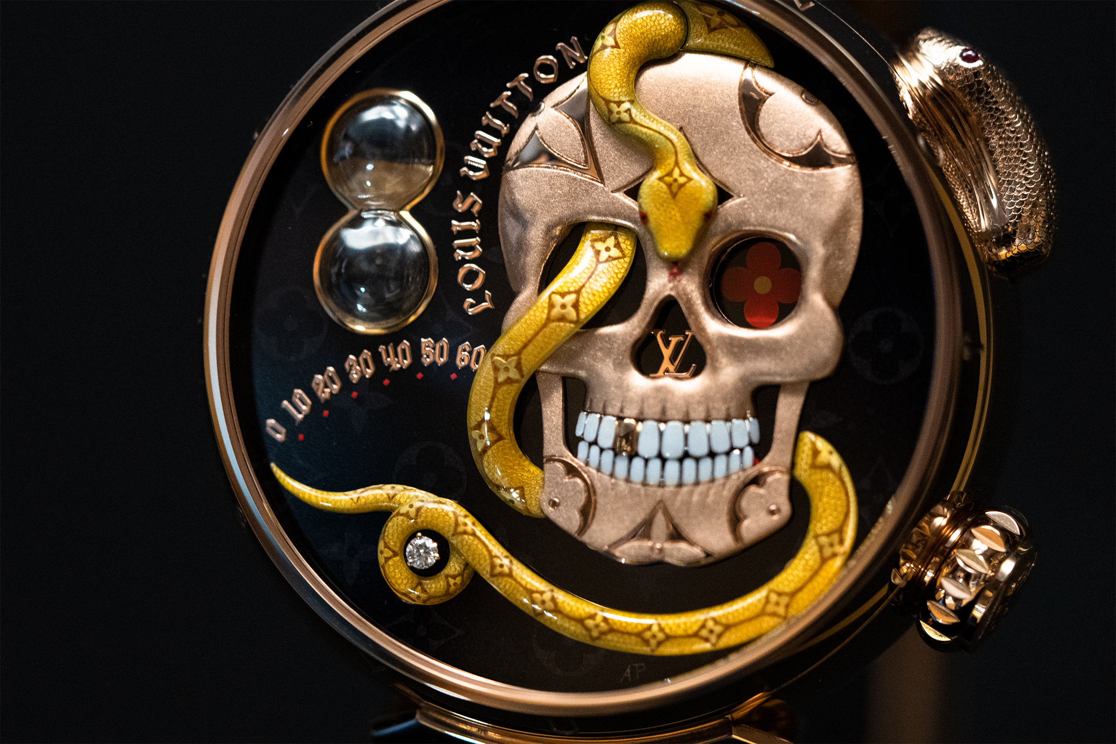 A Louis Vuitton wristwatch. 