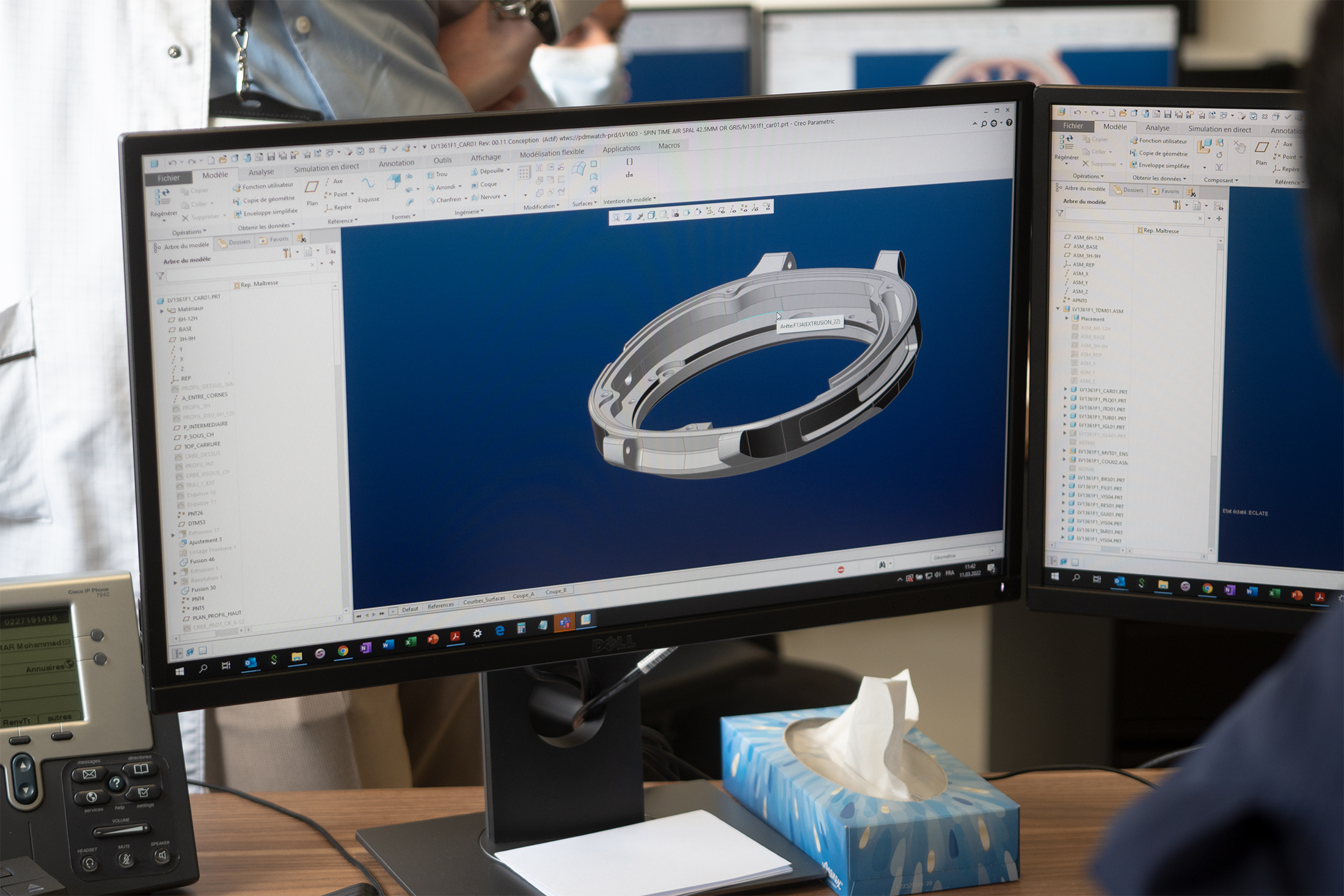 A computer rending of a Louis Vuitton watch. 