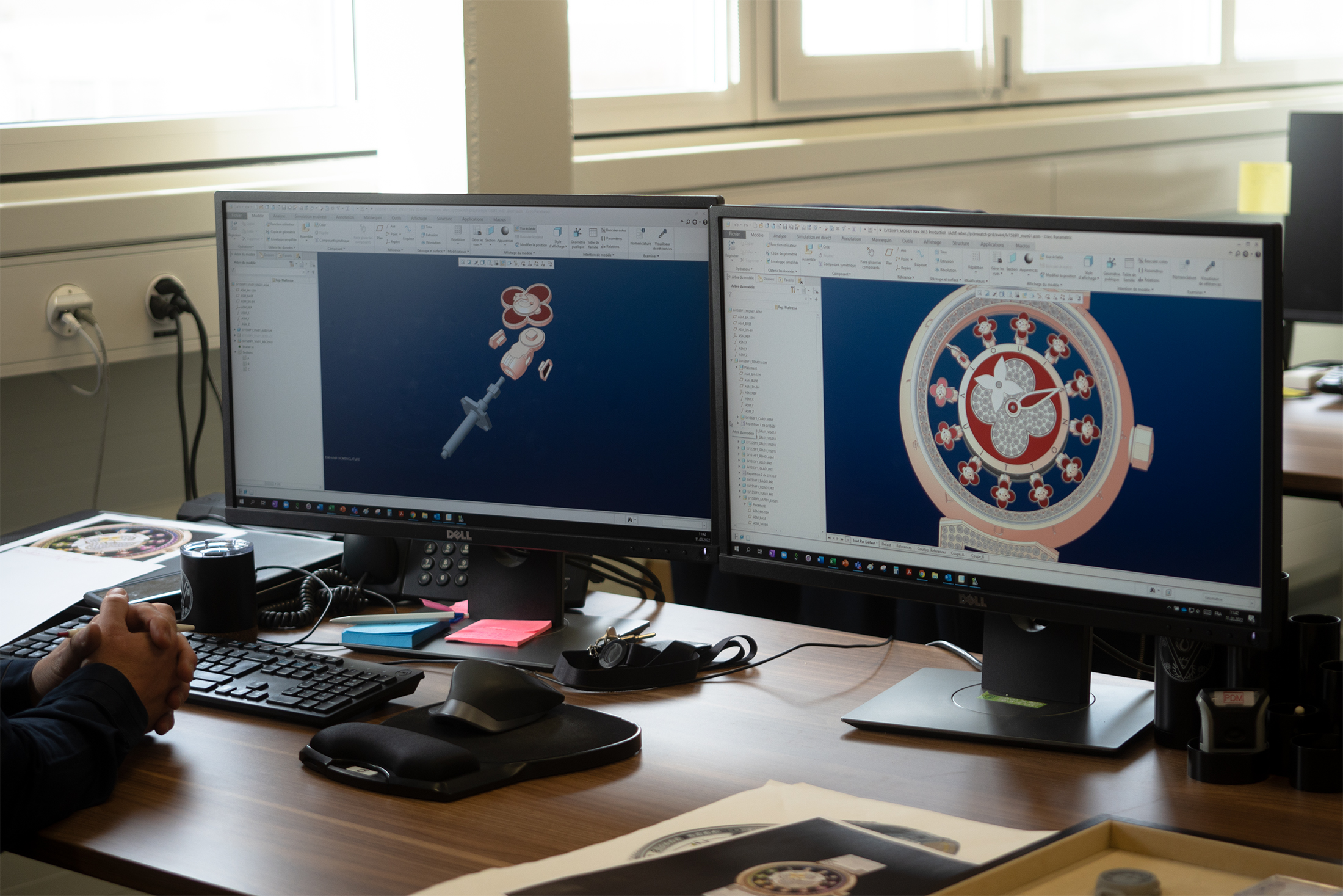 A computer rending of a Louis Vuitton watch. 