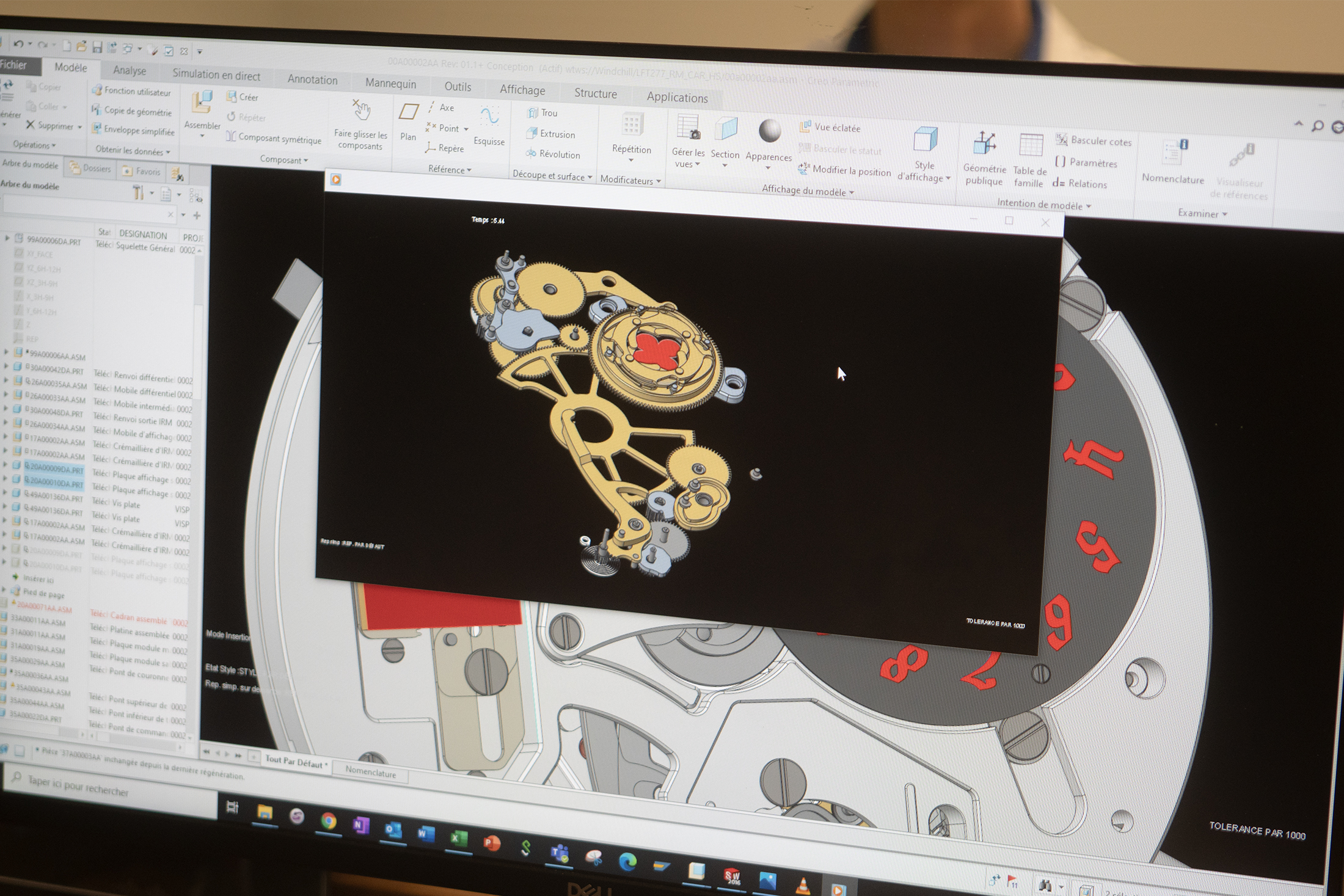 A computer rending of a Louis Vuitton watch. 