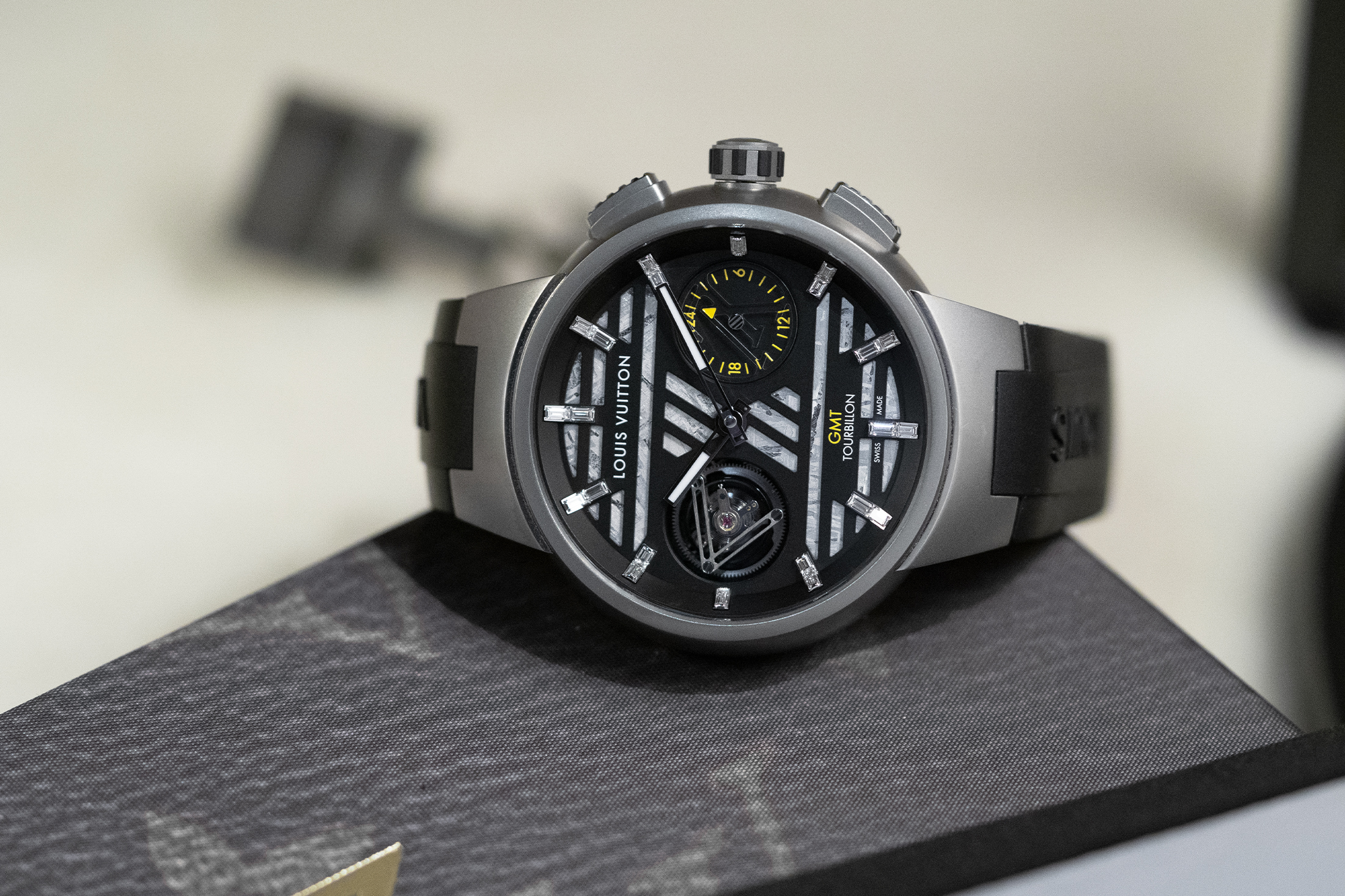 A Louis Vuitton wristwatch. 