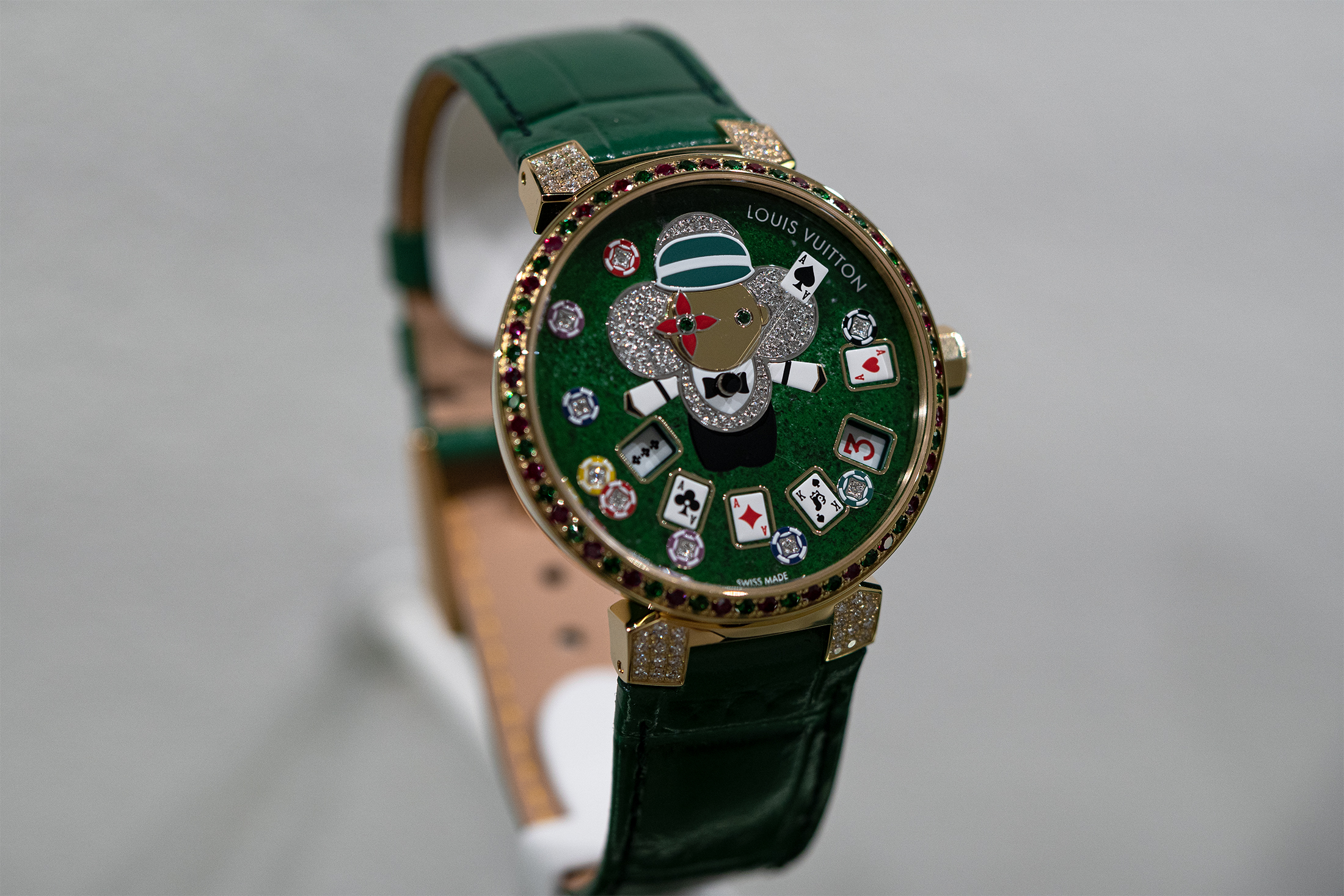 A Louis Vuitton wristwatch. 