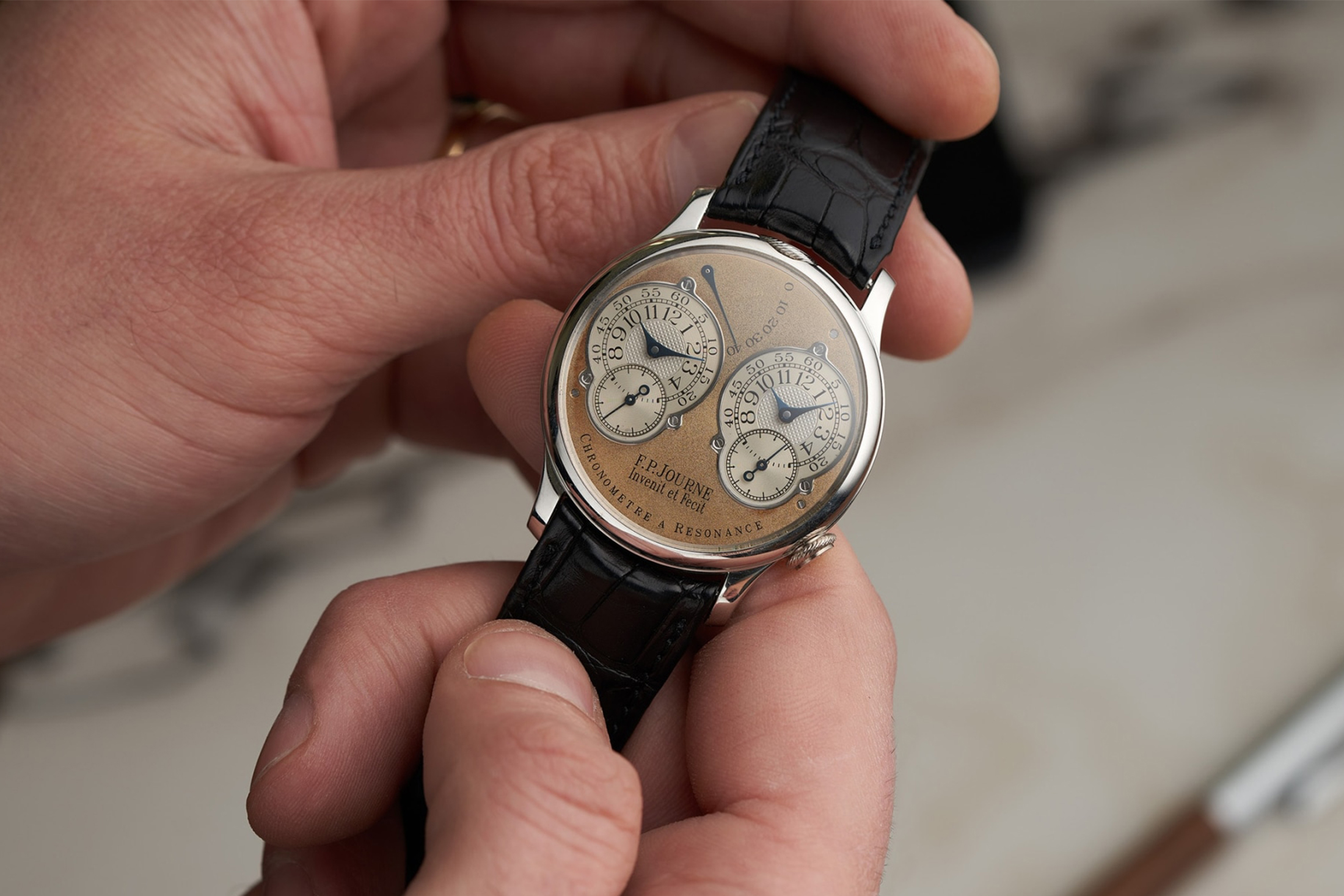 An early F.P. Journe Chronomètre à Resonance from 2000.