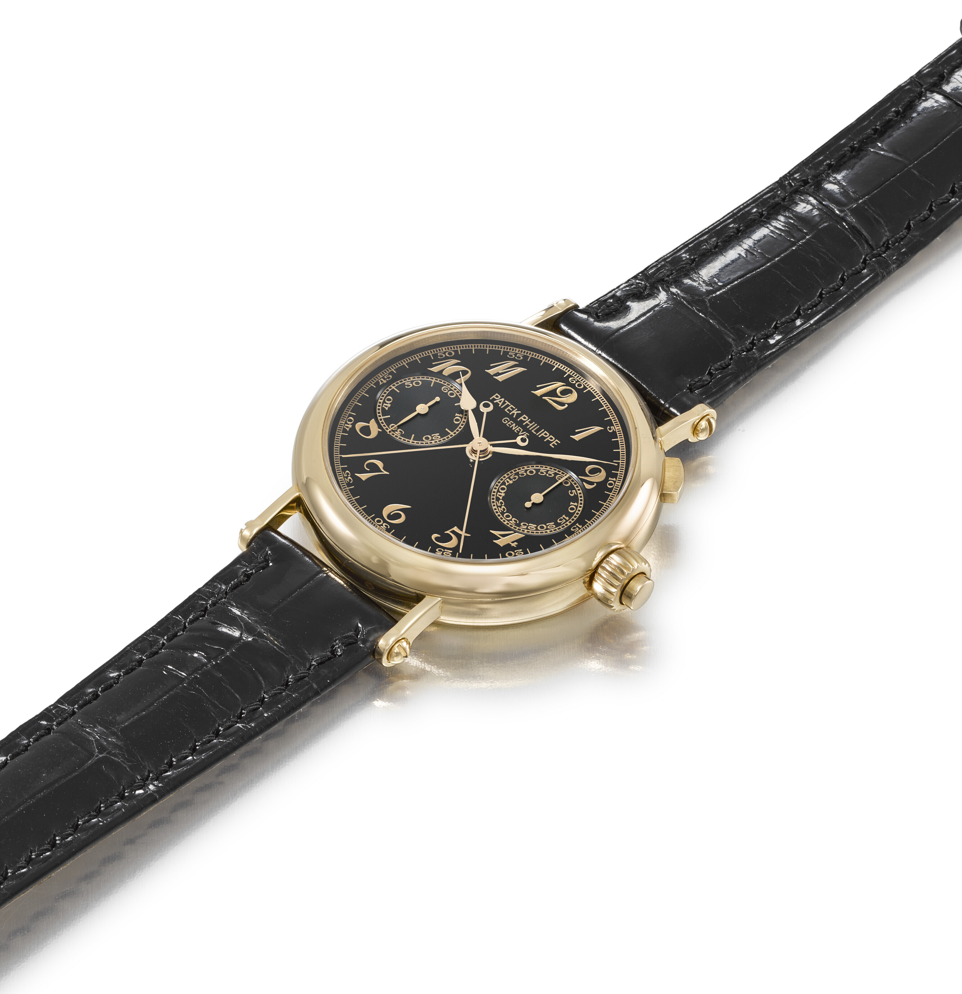 Patek Philippe Split-Seconds Chronograph Ref. 5959R-001, With A Black Dial, In 18k Pink Gold, Retailed By Tiffany & Co.
