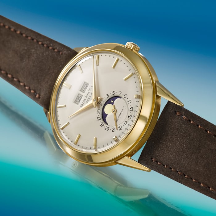 Patek Philippe Perpetual Calendar Ref. 3448, In 18k Yellow Gold, Retailed By Hausmann & Co.
