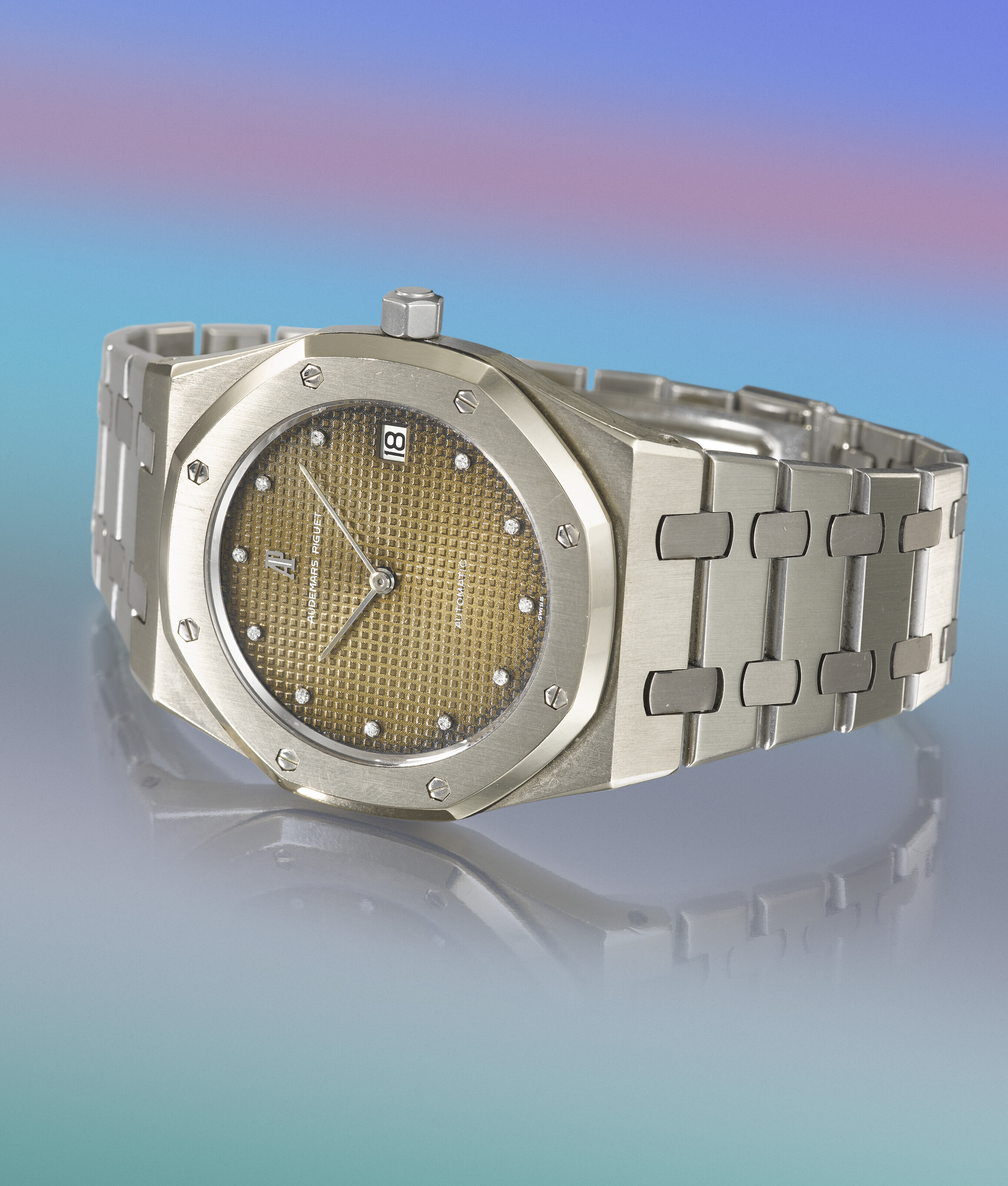 Audemars Piguet Royal Oak Ref. 5402BC, In 18k White Gold, With A Tropical Dial