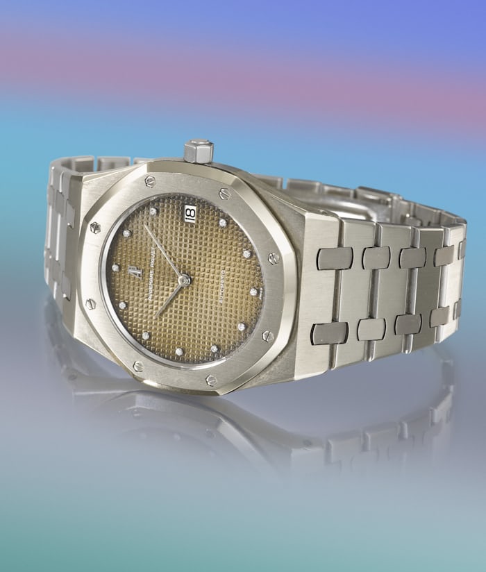Audemars Piguet Royal Oak Ref. 5402BC, In 18k White Gold, With A Tropical Dial