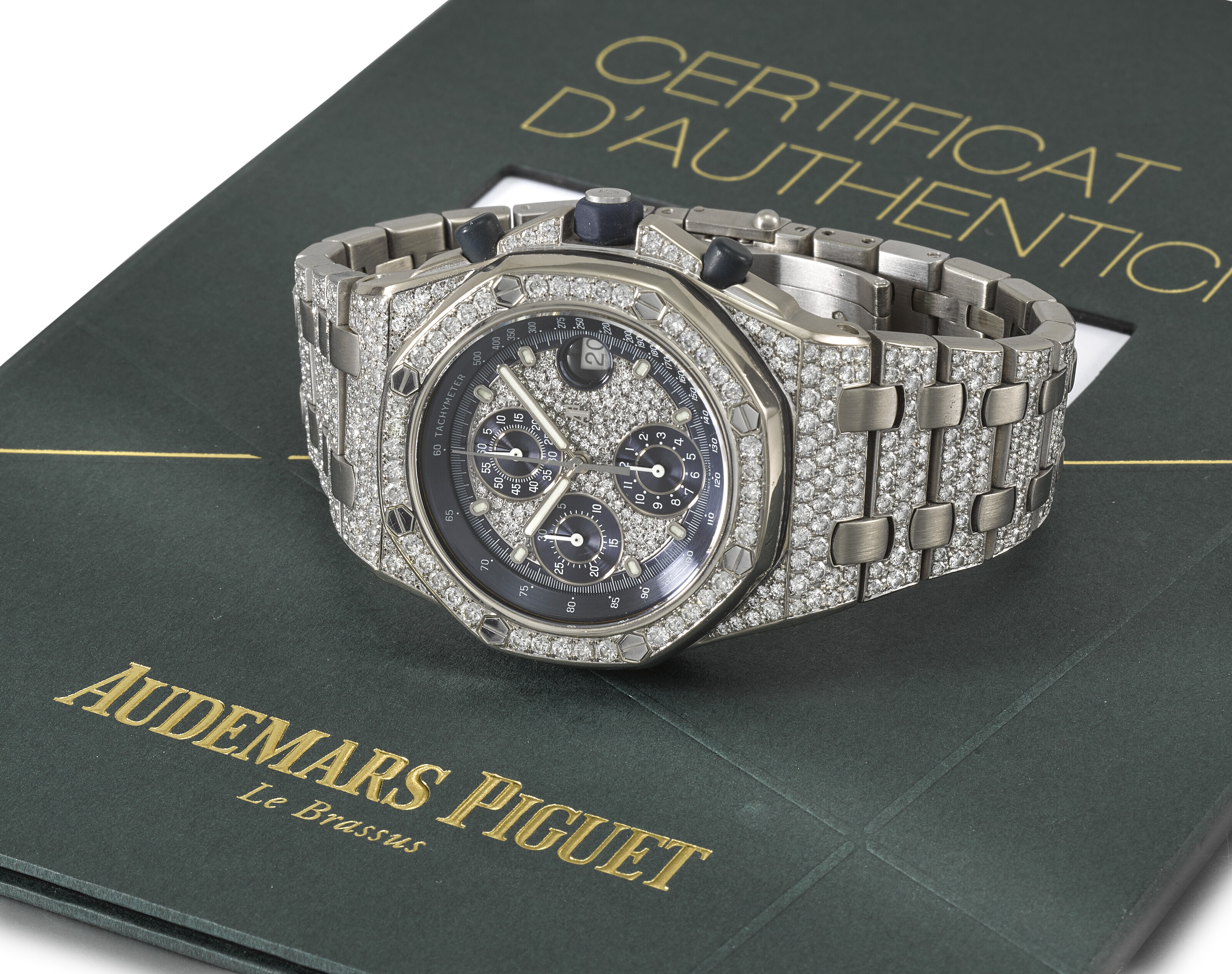Audemars Piguet Royal Oak Offshore Ref. 25844BC, In 18k White Gold, With Diamond-Set Case, Bezel, And Bracelet