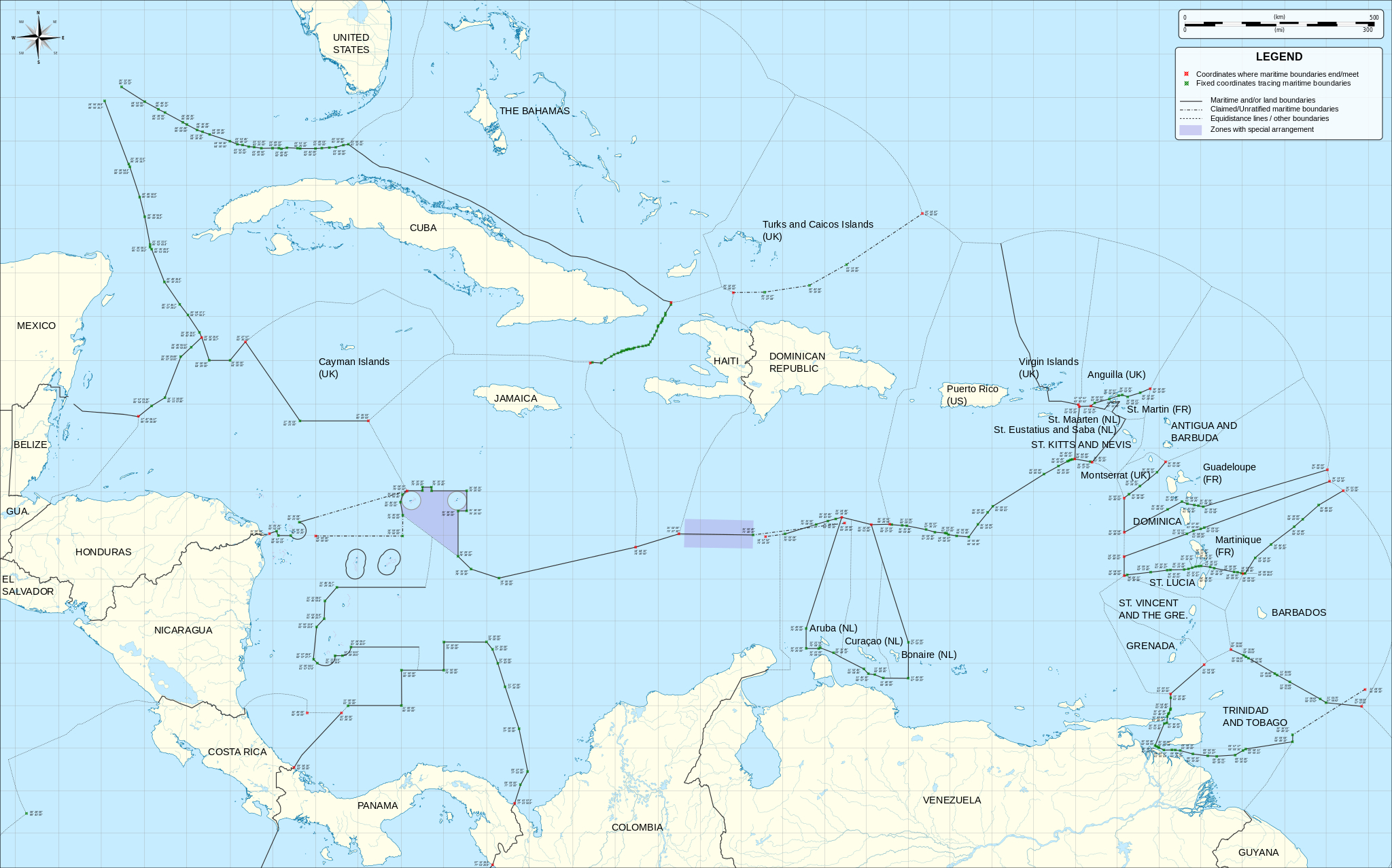 Caribbean map