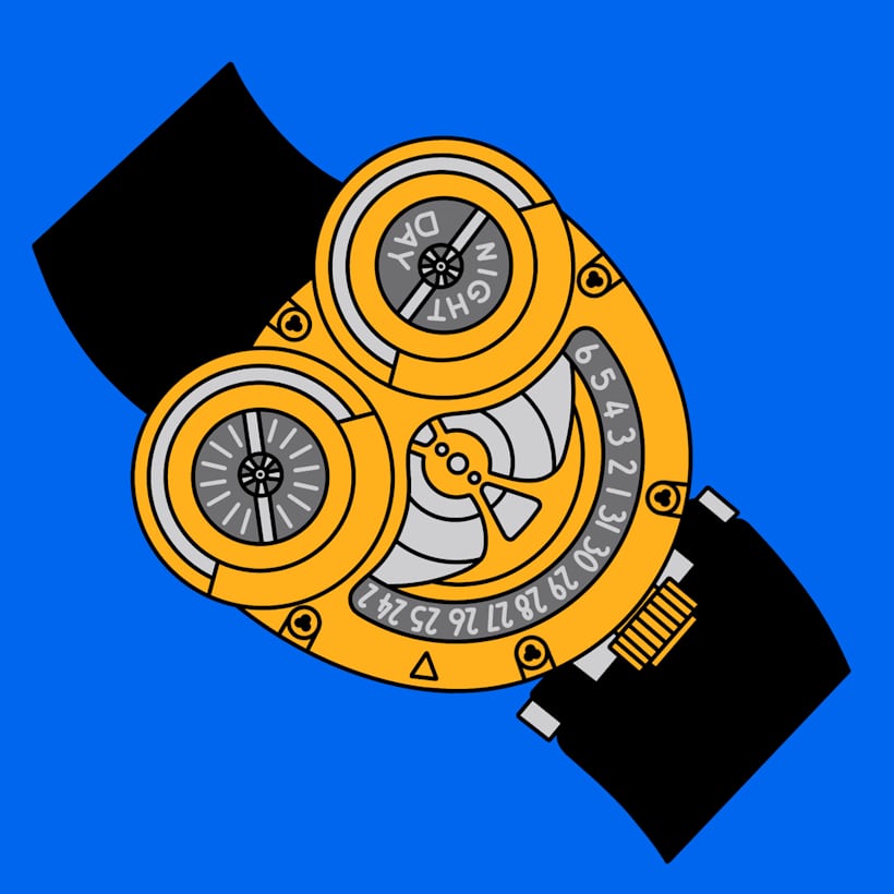 Illustration of an MB&F watch 