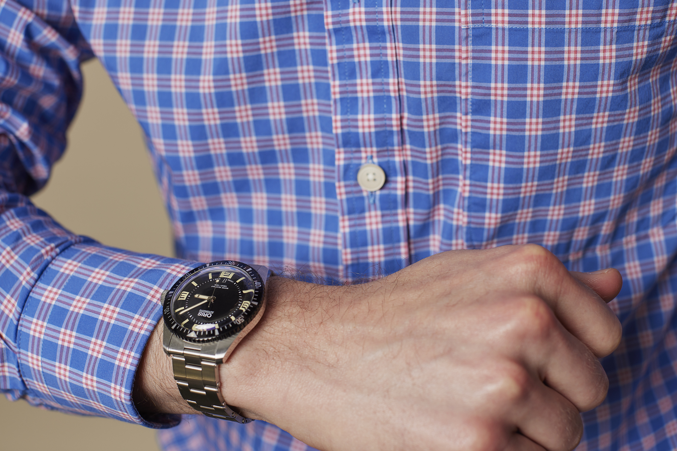 Wrist shot of the Seiko Quartz.