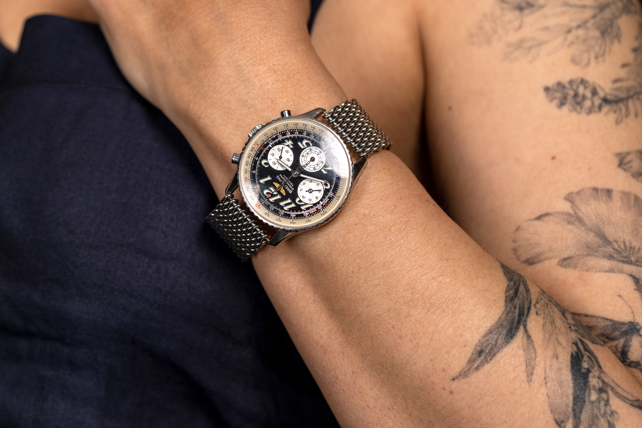 Wrist shot of the Omega.