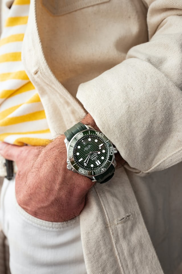 the green dial Omega Seamaster 300m