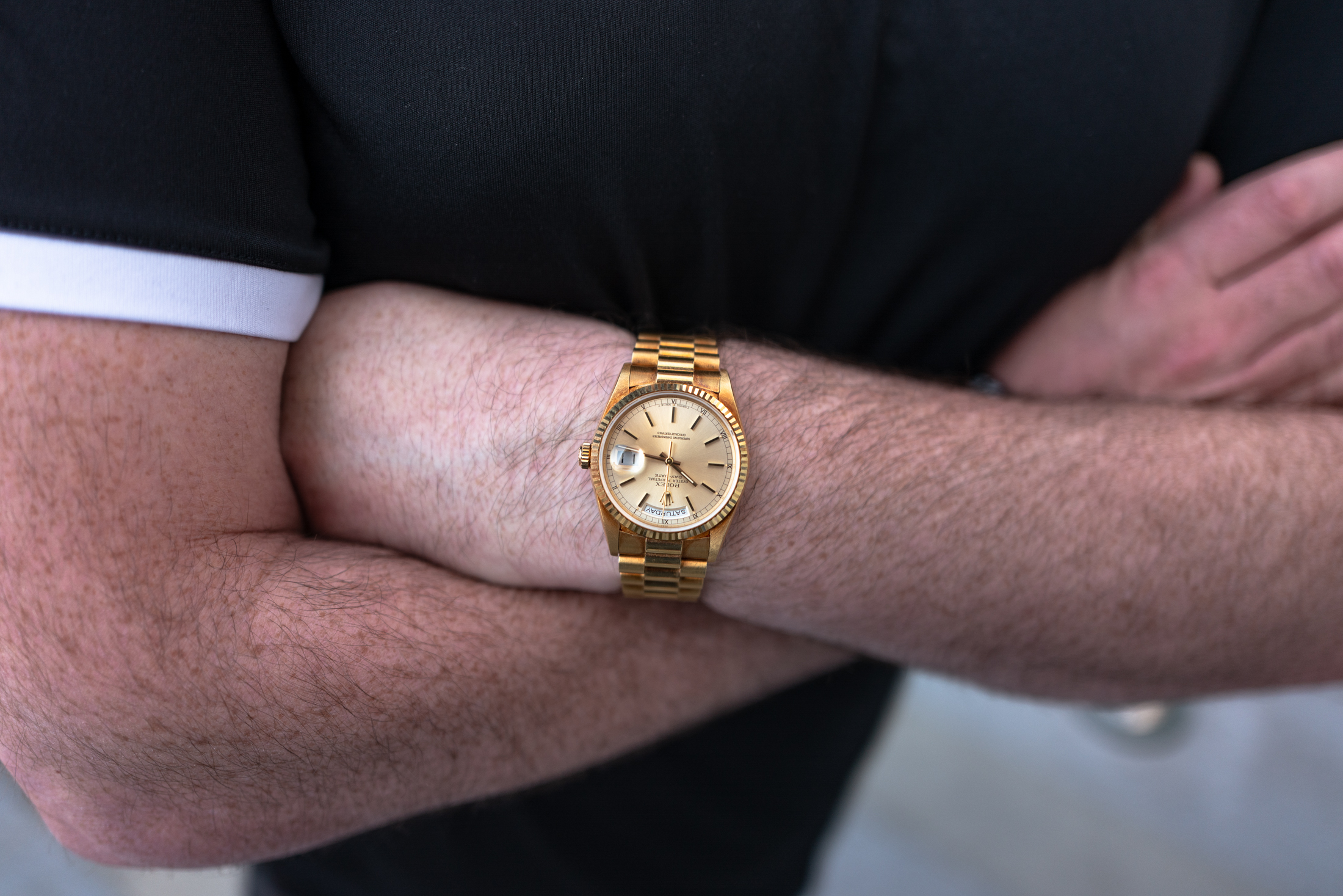 a gold rolex