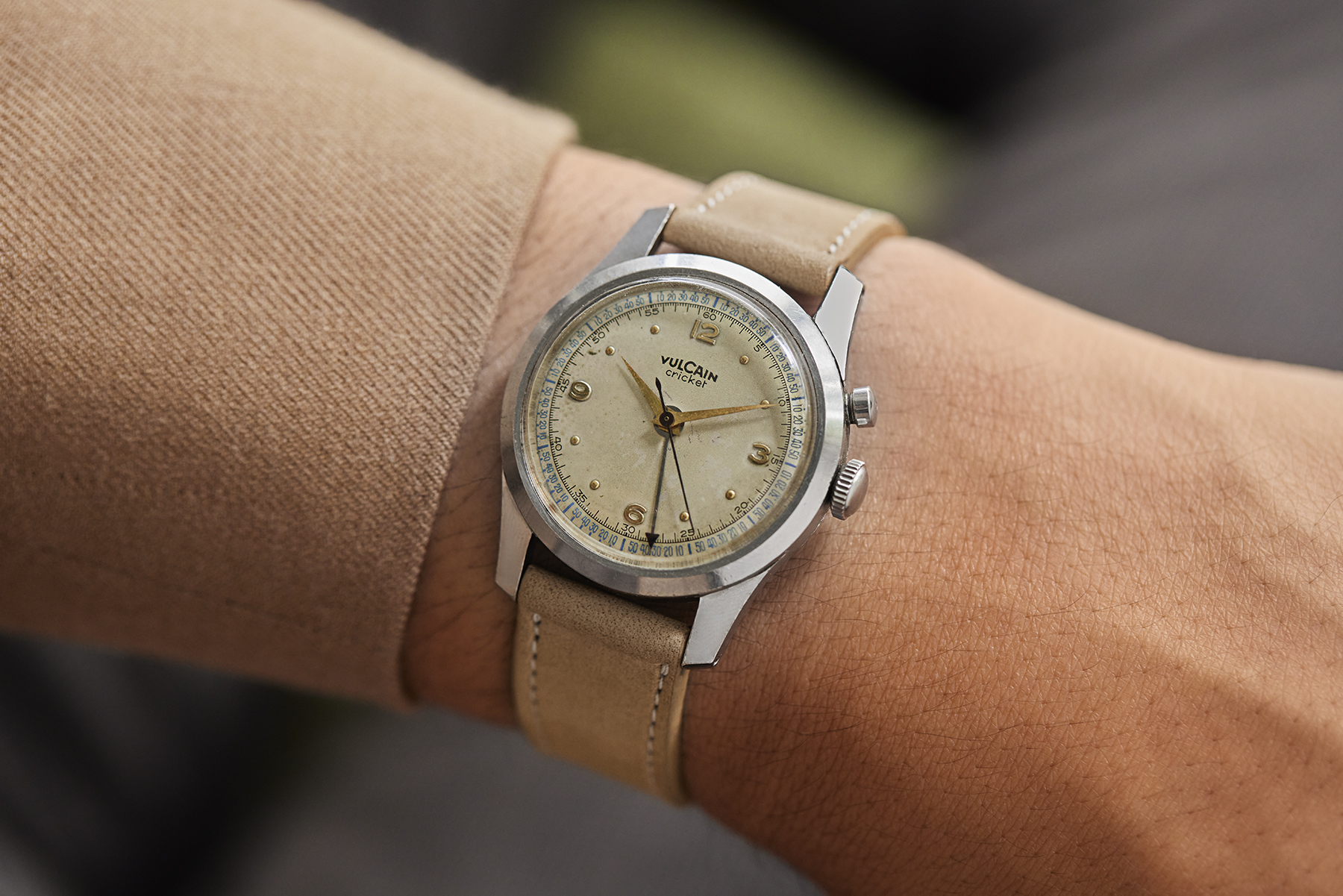 A vintage Vulcain Cricket